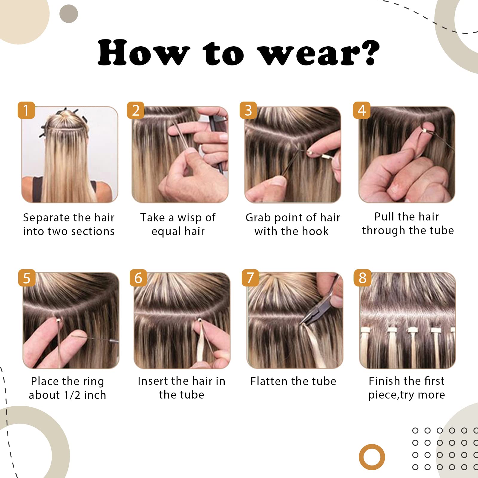 Easyout Blonde Micro Bead Hair Extensions 16