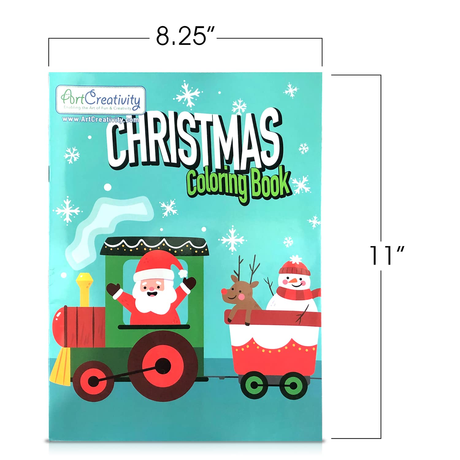 ArtCreativity Christmas Coloring Books for Kids - Pack of 12 Large 8.25