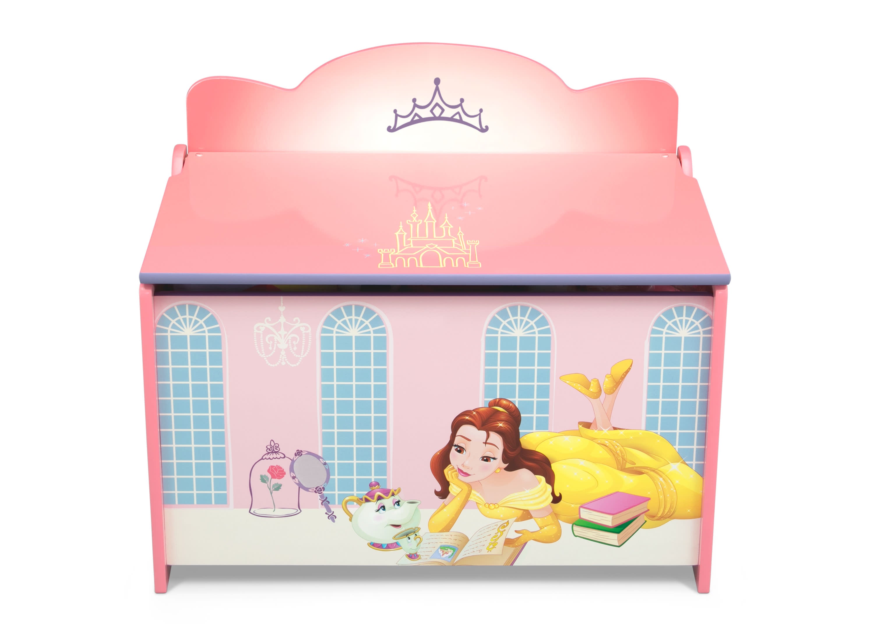 Princess Deluxe Toy Storage Box - Pink Kids Organizer for Toys & Books | Perfect for Bedroom, Playroom & Nursery Organization