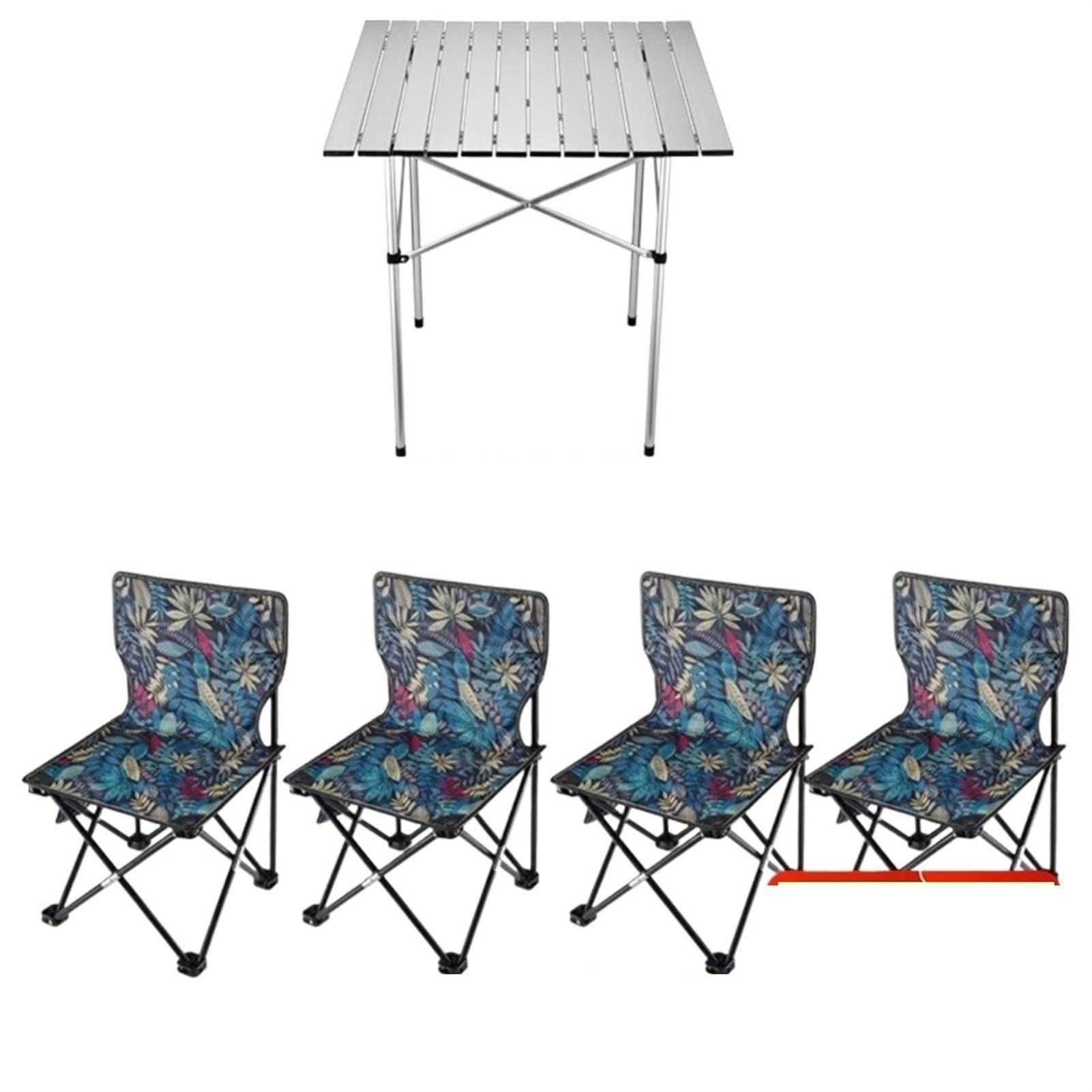 KIRANDY Portable Picnic Table - Lightweight Folding Camping Table with Carry Bag, Compact Roll Up Design for Outdoor Travel, Hiking & Beach (Camouflage Table & Chair Set) | Perfect for Backyard BBQs, Tailgating & RV Trips