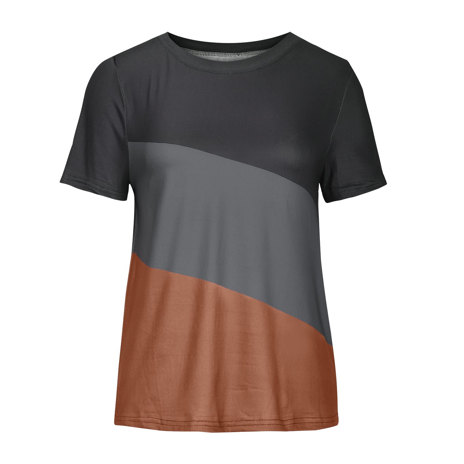 Trendy Women's Summer Tops - Short Sleeve Crew Neck Tees for Casual Wear