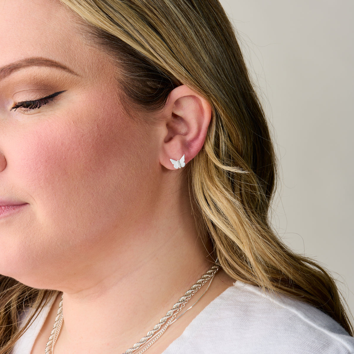 Butterfly Crystal Stud Earrings for Women - Elegant & Sparkling Jewelry Gift for Party, Wedding & Everyday Wear