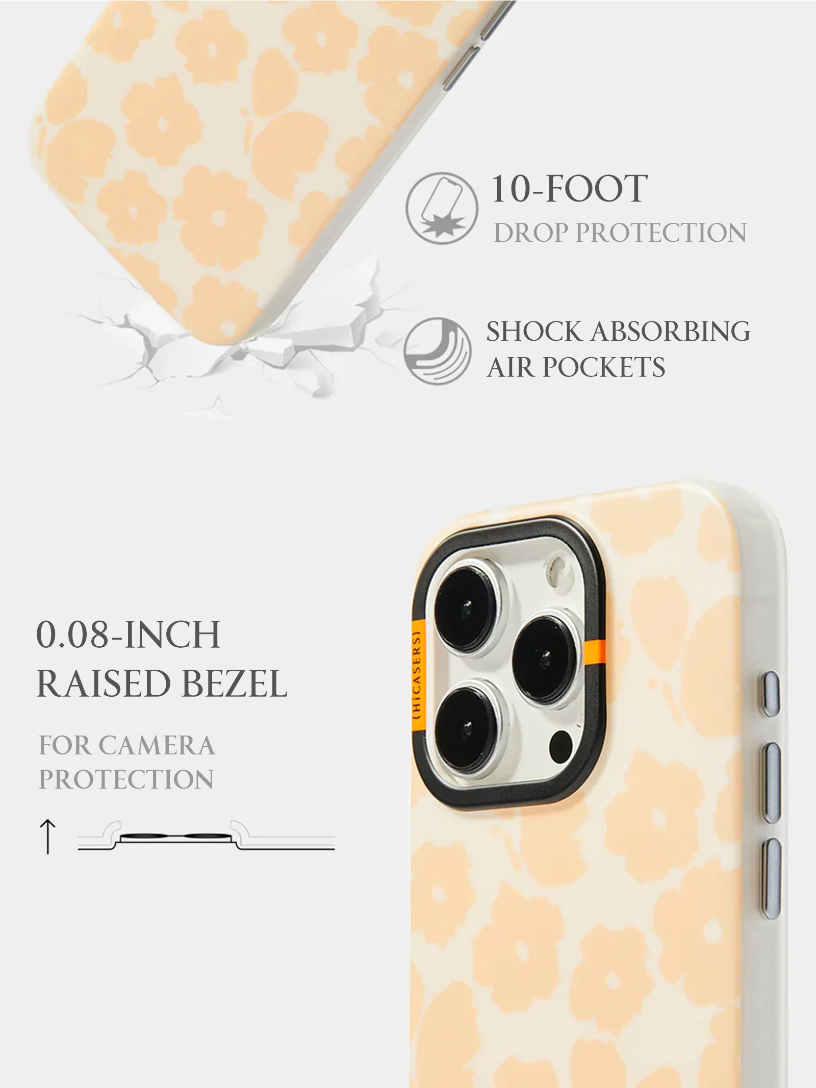Butterfly Love Case - Soft Peach Color Phone Cover for iPhone & Samsung - Perfect for Everyday Use, Travel & Gift Giving