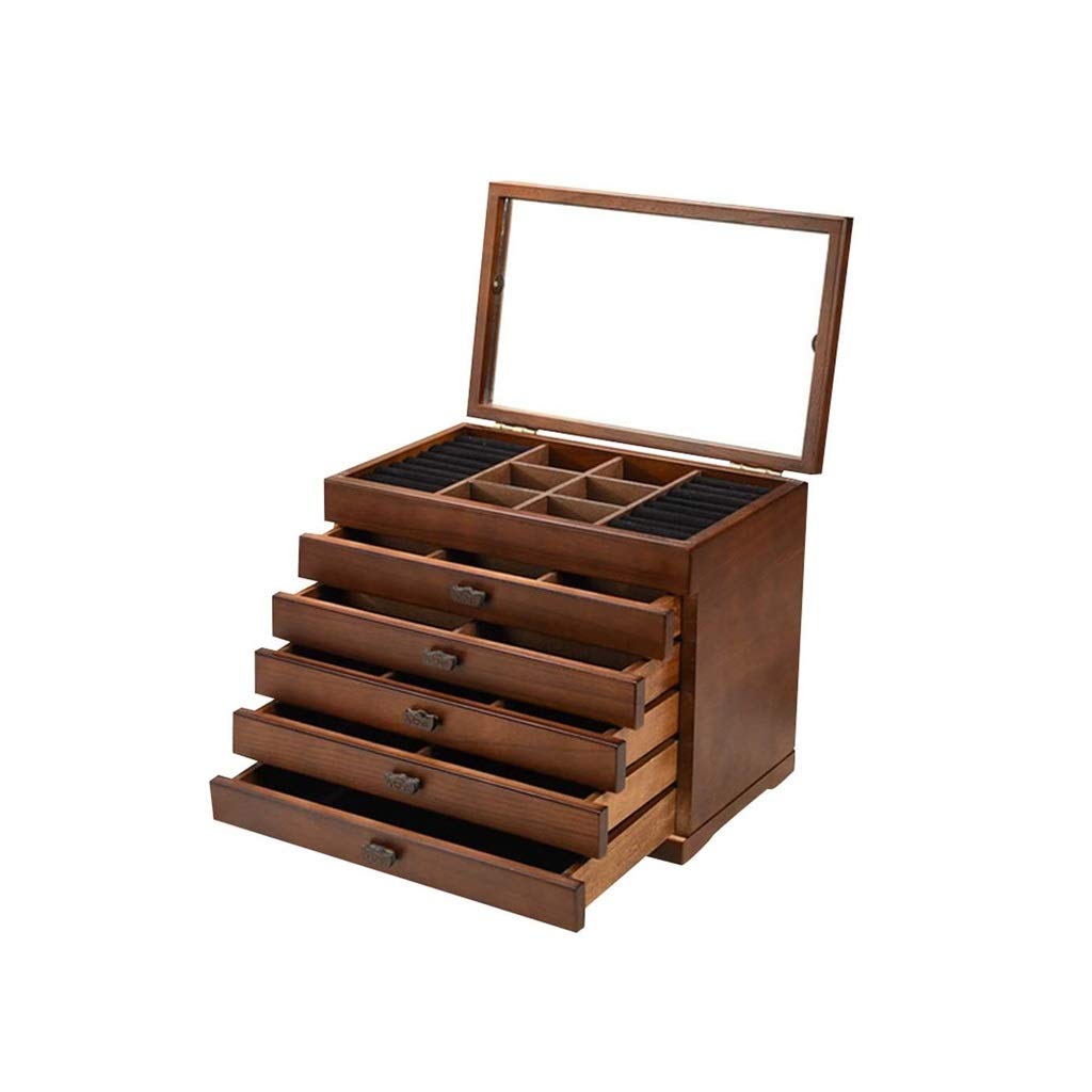 Mini Jewelry Box with Hidden Drawers - Ring Storage Organizer for Travel & Gifts