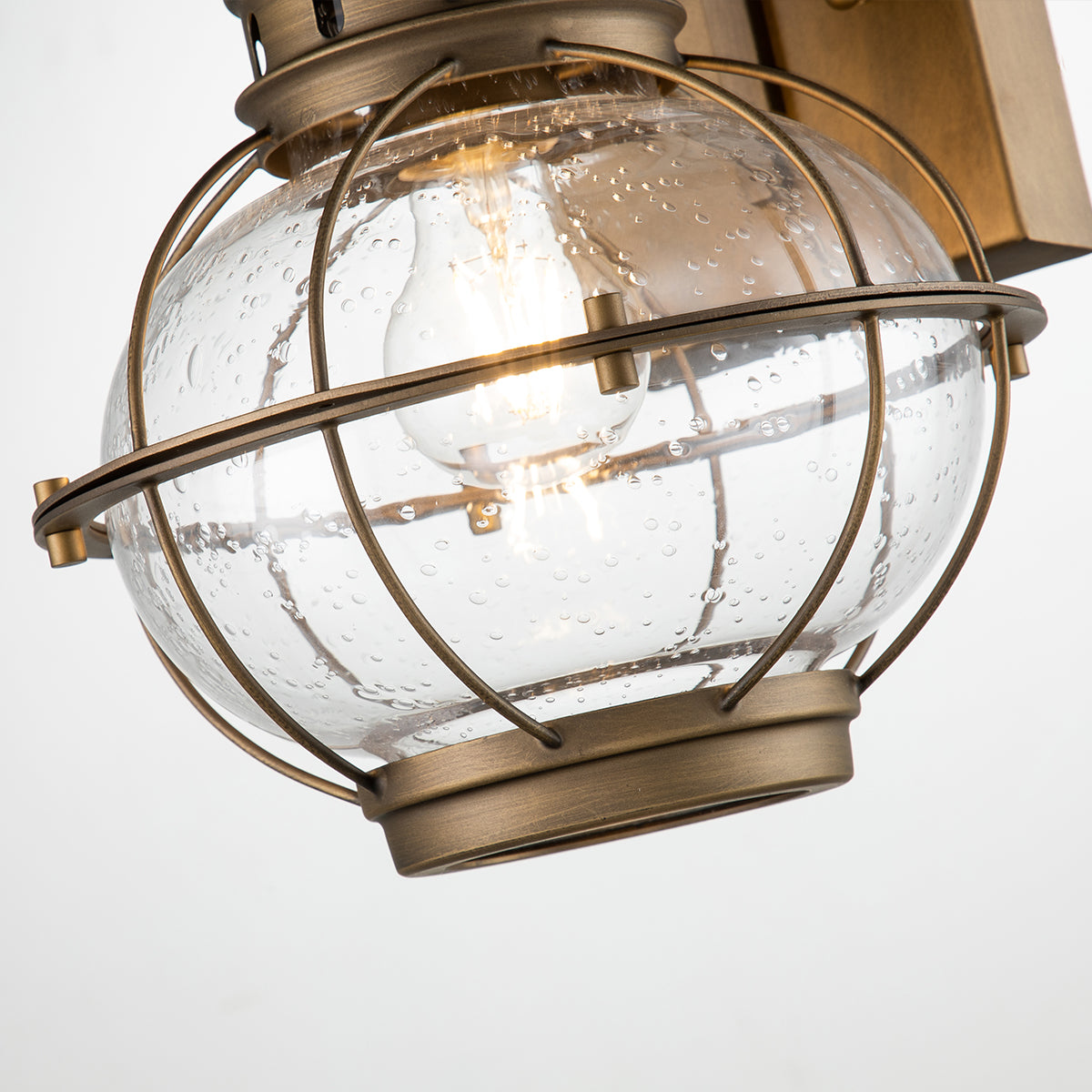 Bridge Point Small/Medium/Large Wall Lantern - Weathered Zinc/Natural Brass Finish Outdoor Lighting - Perfect for Porch, Garden, Patio & Entryway Decor