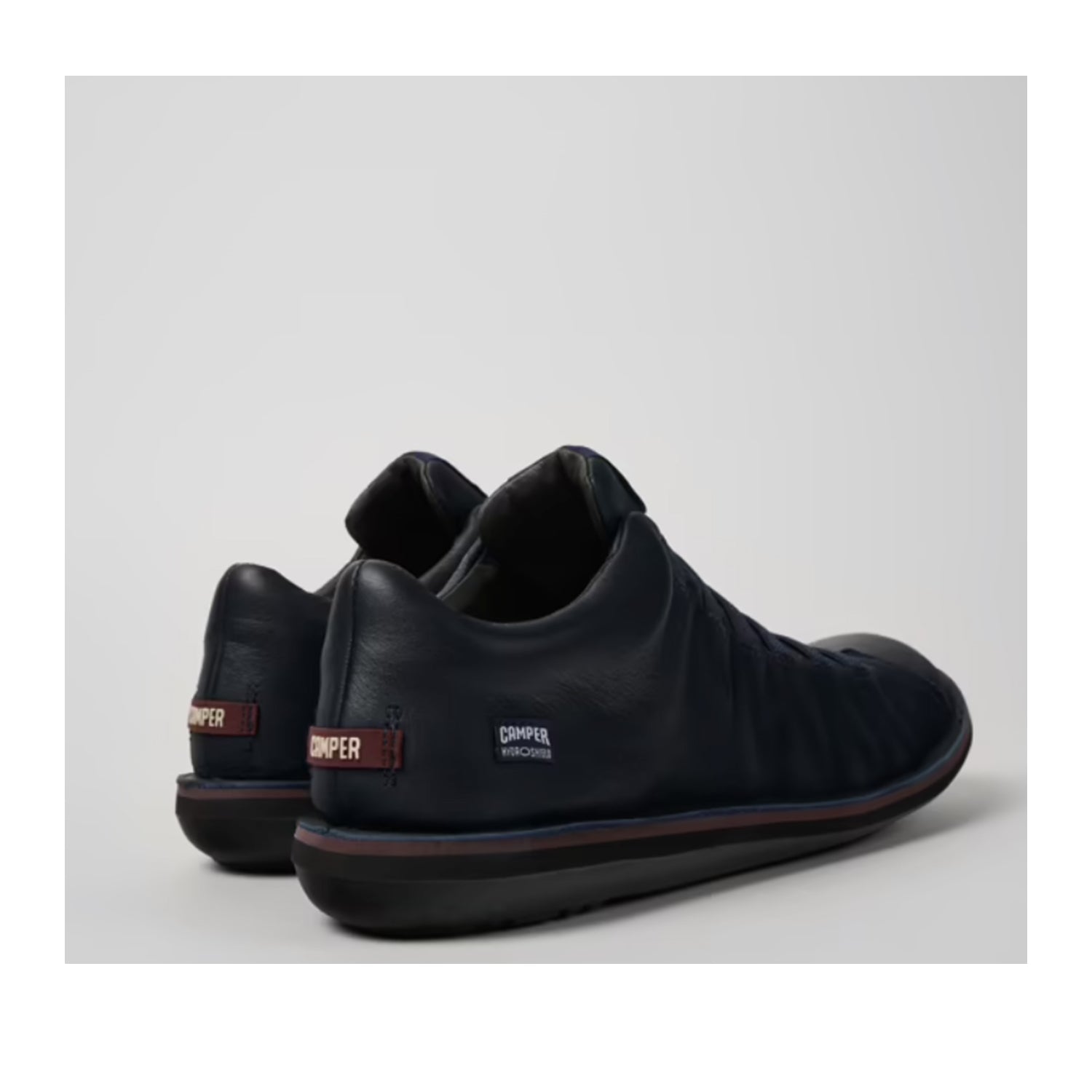 Camper Men's Beetle Black Leather Casual Shoes - Comfortable Walking & Outdoor Hiking Footwear