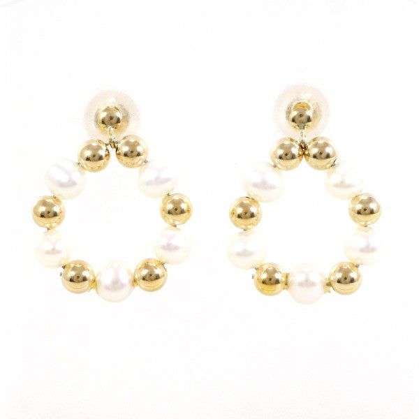 18K Yellow Gold Pearl Earrings for Women - Classic Elegant Stud Earrings with Freshwater Pearls - Perfect for Weddings, Parties & Special Occasions