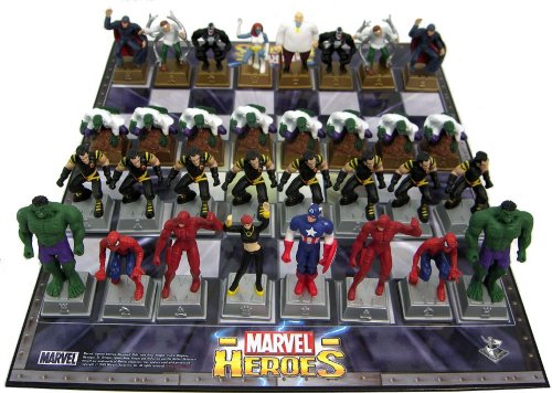 Marvel Superheroes Chess Set - Avengers, Spider-Man & X-Men Collectible Game - Perfect for Gifts, Home Decor & Game Nights