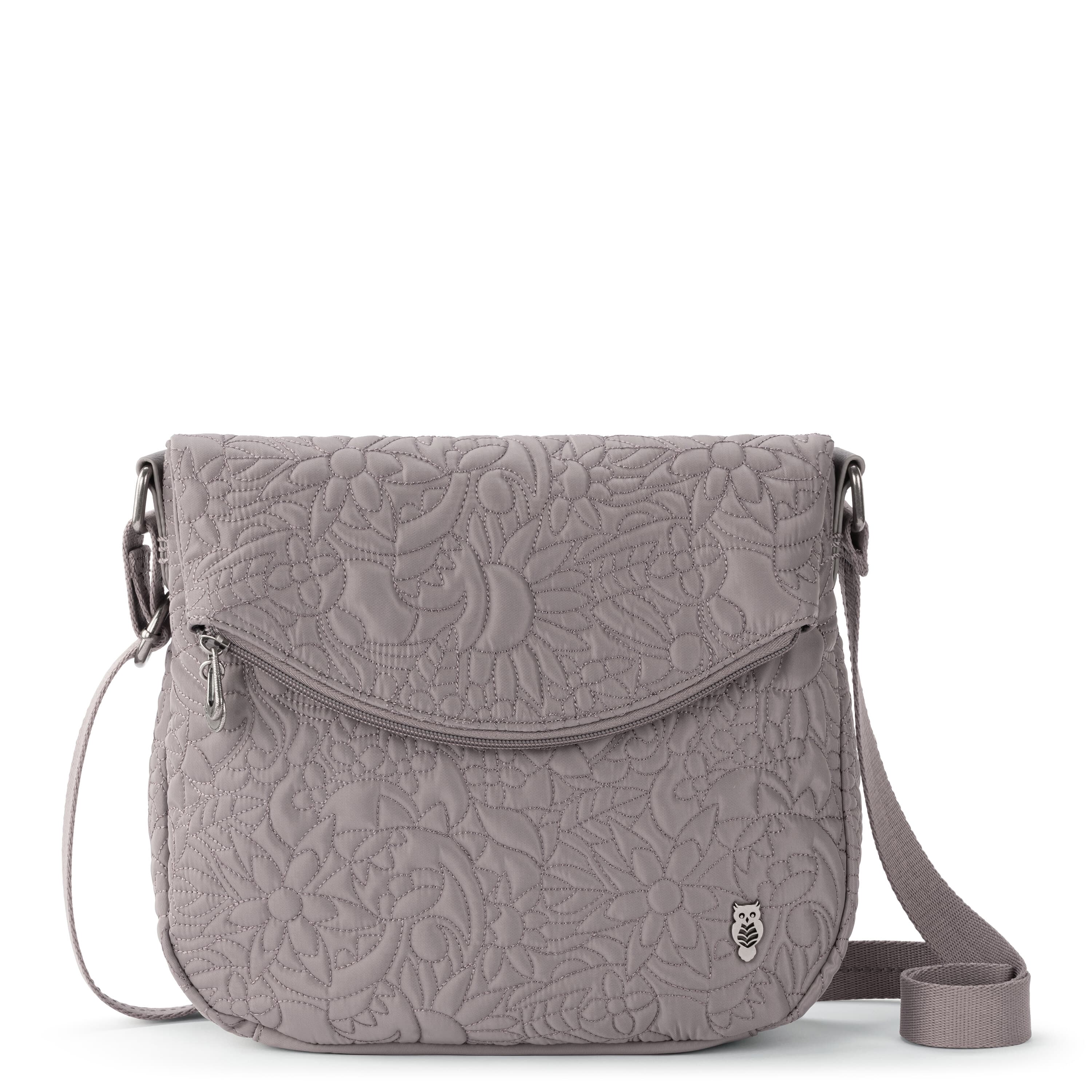 Eco-Friendly Foldover Crossbody Bag - Sustainable Mushroom Spirit Desert Quilted Design for Women | Perfect for Travel, Work & Everyday Use