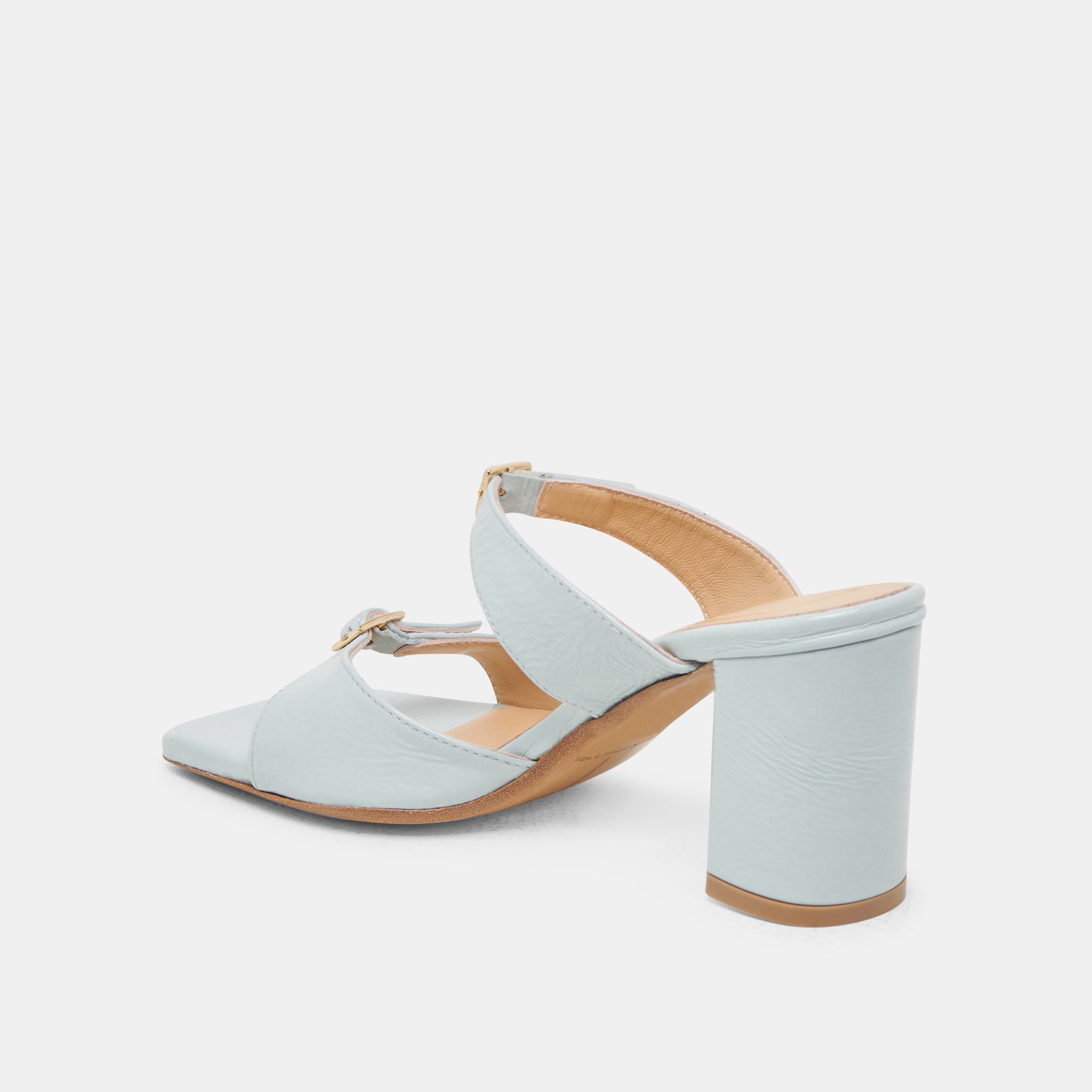 SHANE HEELS ICE BLUE CRINKLE PATENT LEATHER WOMEN'S HIGH HEELS - Perfect for Parties, Weddings & Evening Events