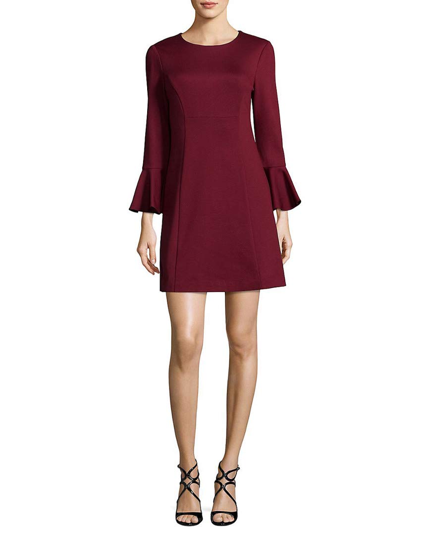 Trina Turk Women's Panache Ponte Bell Sleeve Dress - Elegant Flared Sleeve Midi Dress for Work, Cocktail Parties & Special Occasions