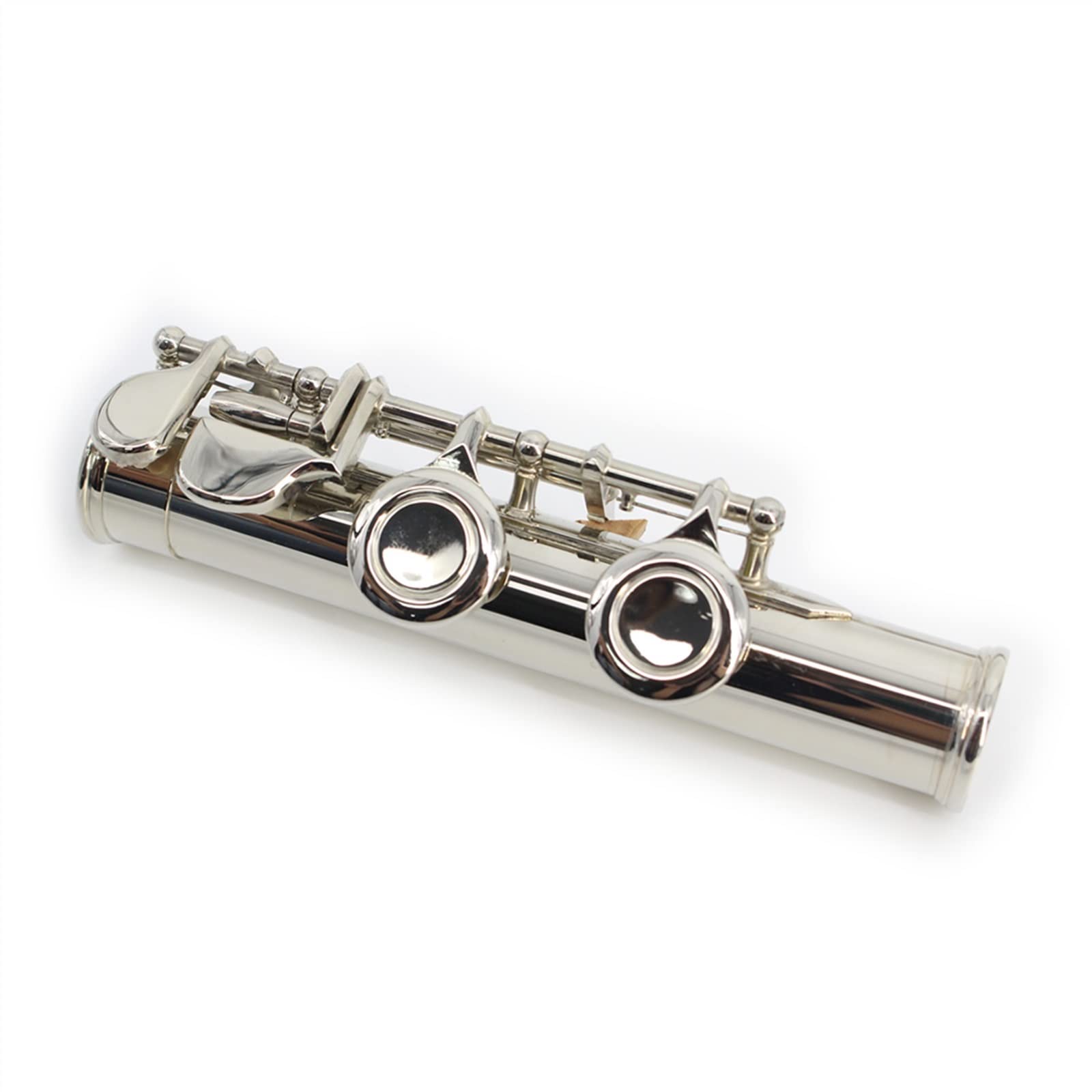 16 Key C Flute Cupronickel Nickel Plated Wind Instrument with Cleaning Cloth & Rod - Perfect for Beginners, Band Practice & School Performances