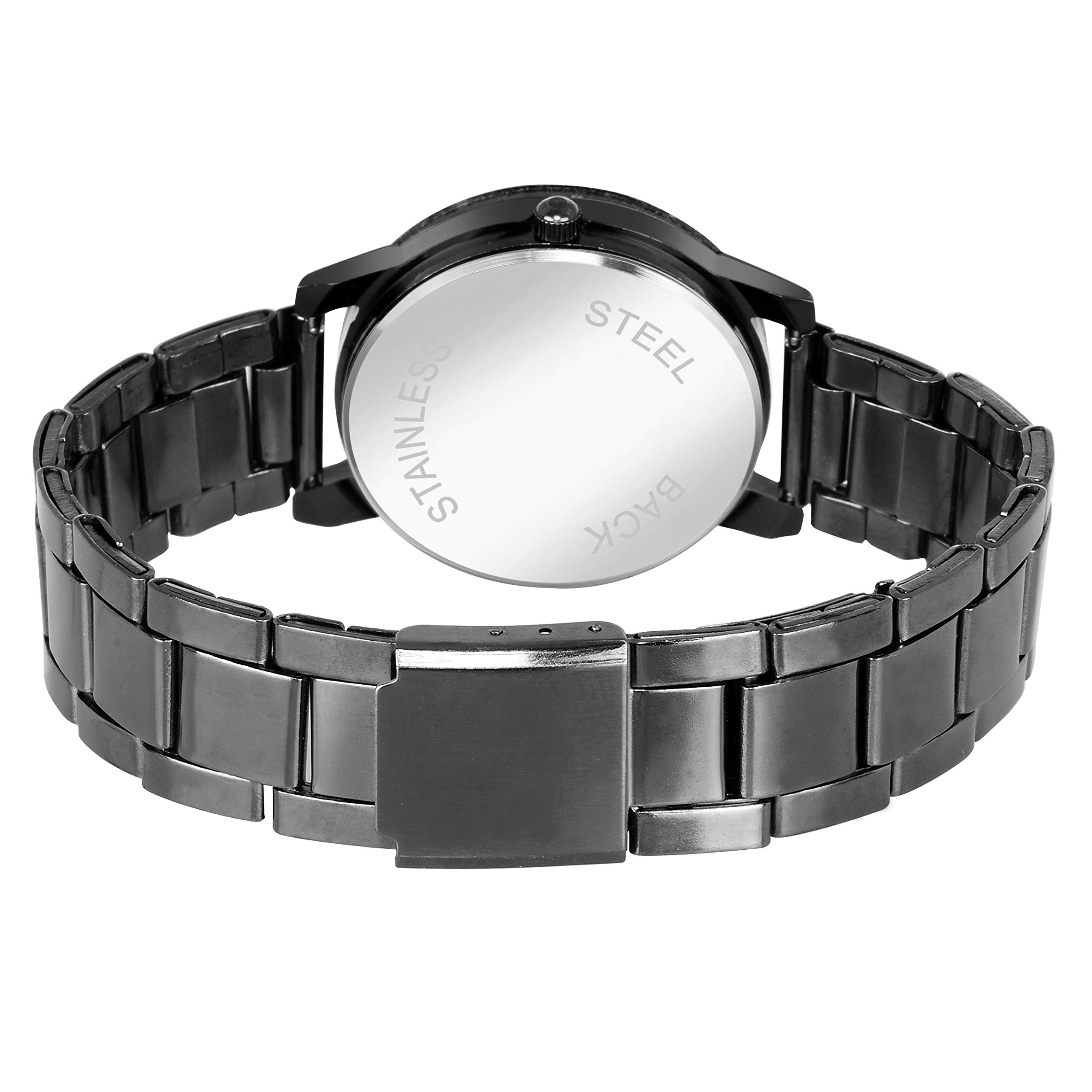 Elegant Diamond Crystal Glass Analog Watch for Women & Men - Black & White Color - Perfect for Formal Events, Office Wear & Gift Giving