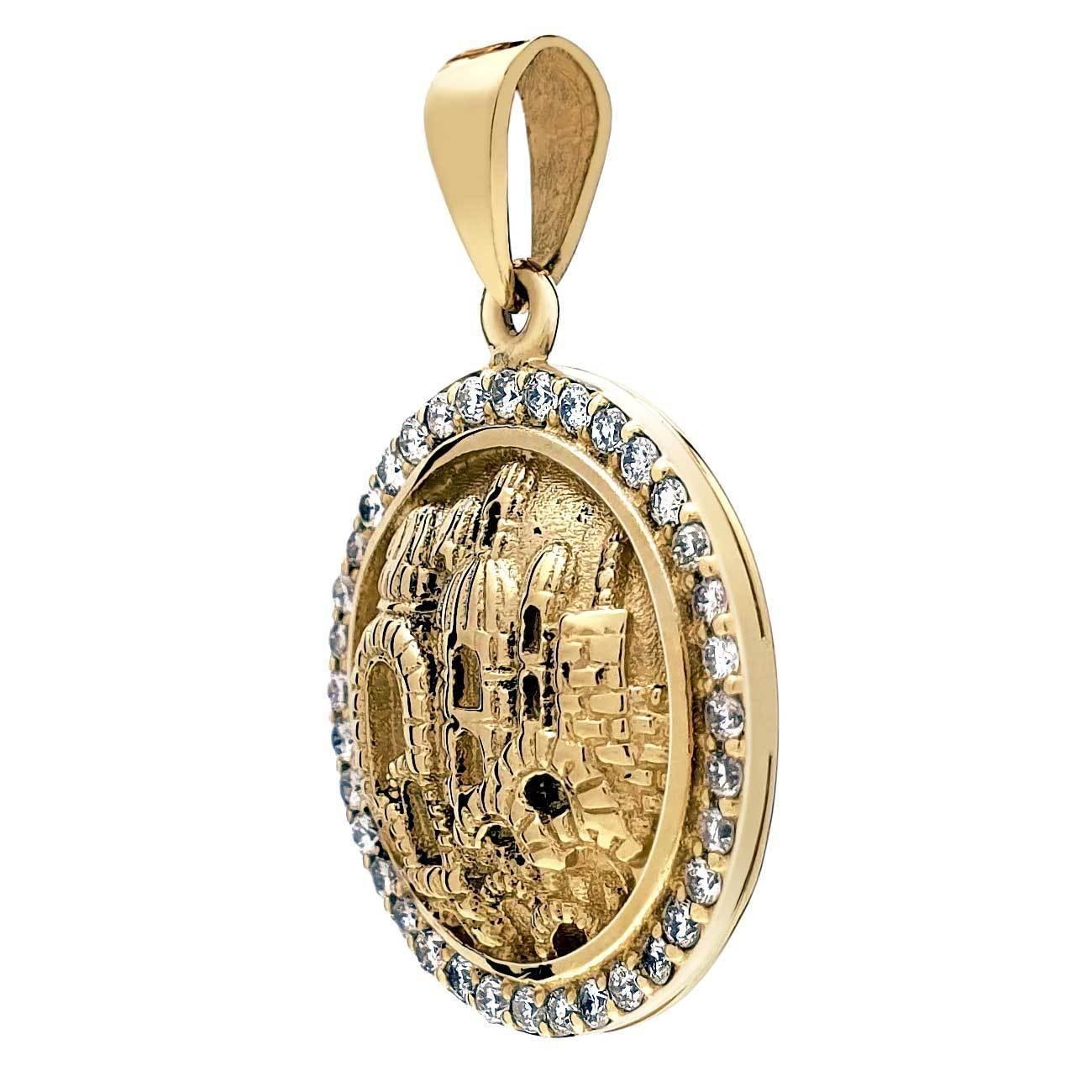 14K Gold Diamond Necklace - Elegant Jerusalem Inspired Jewelry by Anbinder | Perfect for Weddings, Anniversaries & Special Occasions