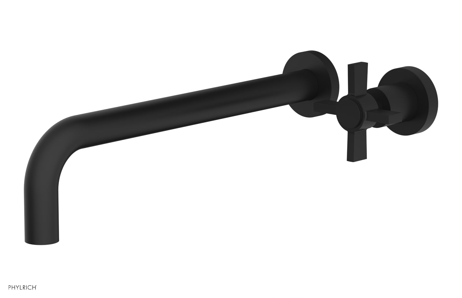 Basic 12 Single Handle Wall Lavatory Faucet Set with Cross Handle D132 17 - Perfect for Bathroom Sink and Powder Room Installation