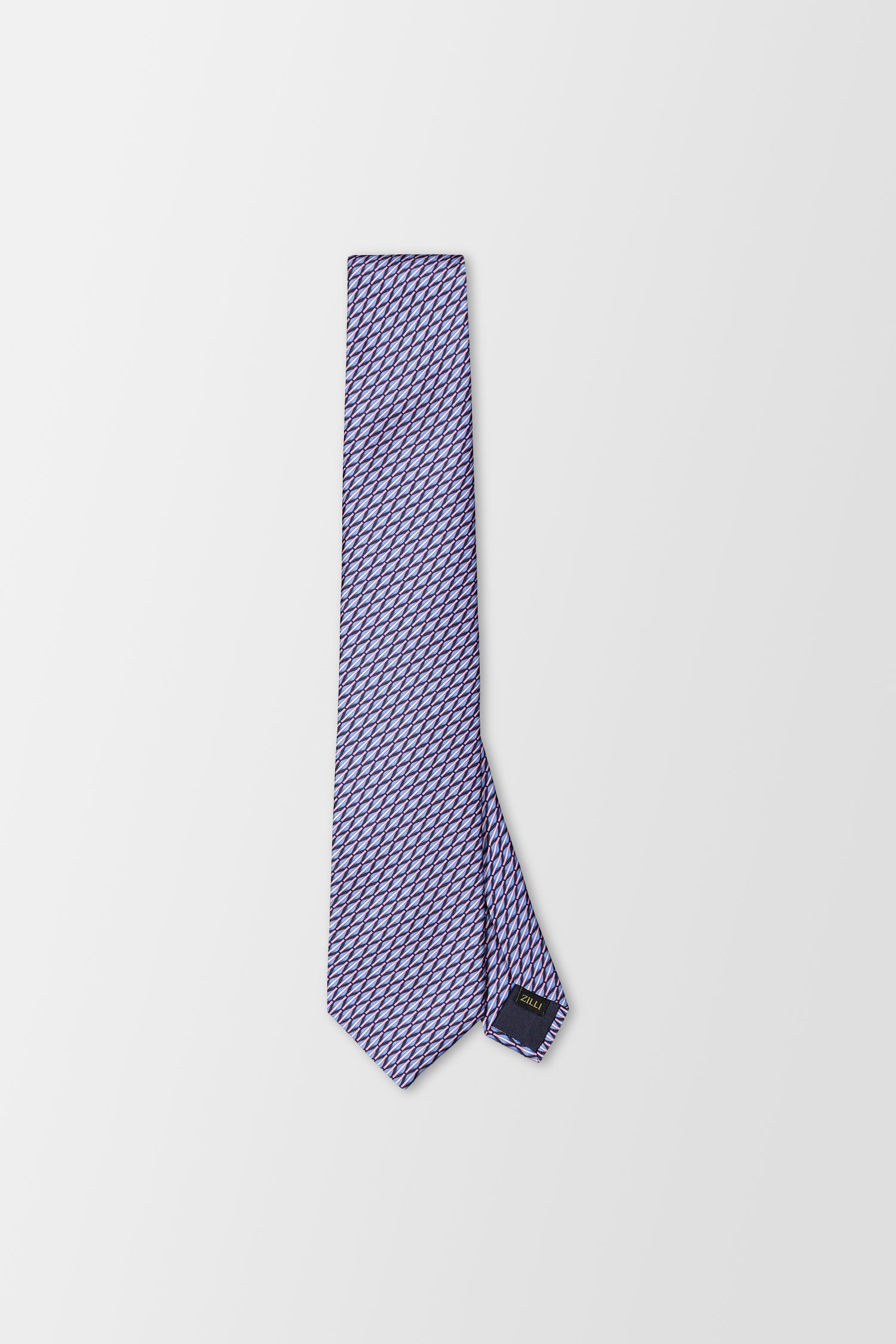 Zilli Blue Silk Tie for Men - Elegant Formal Necktie for Business, Weddings & Special Occasions
