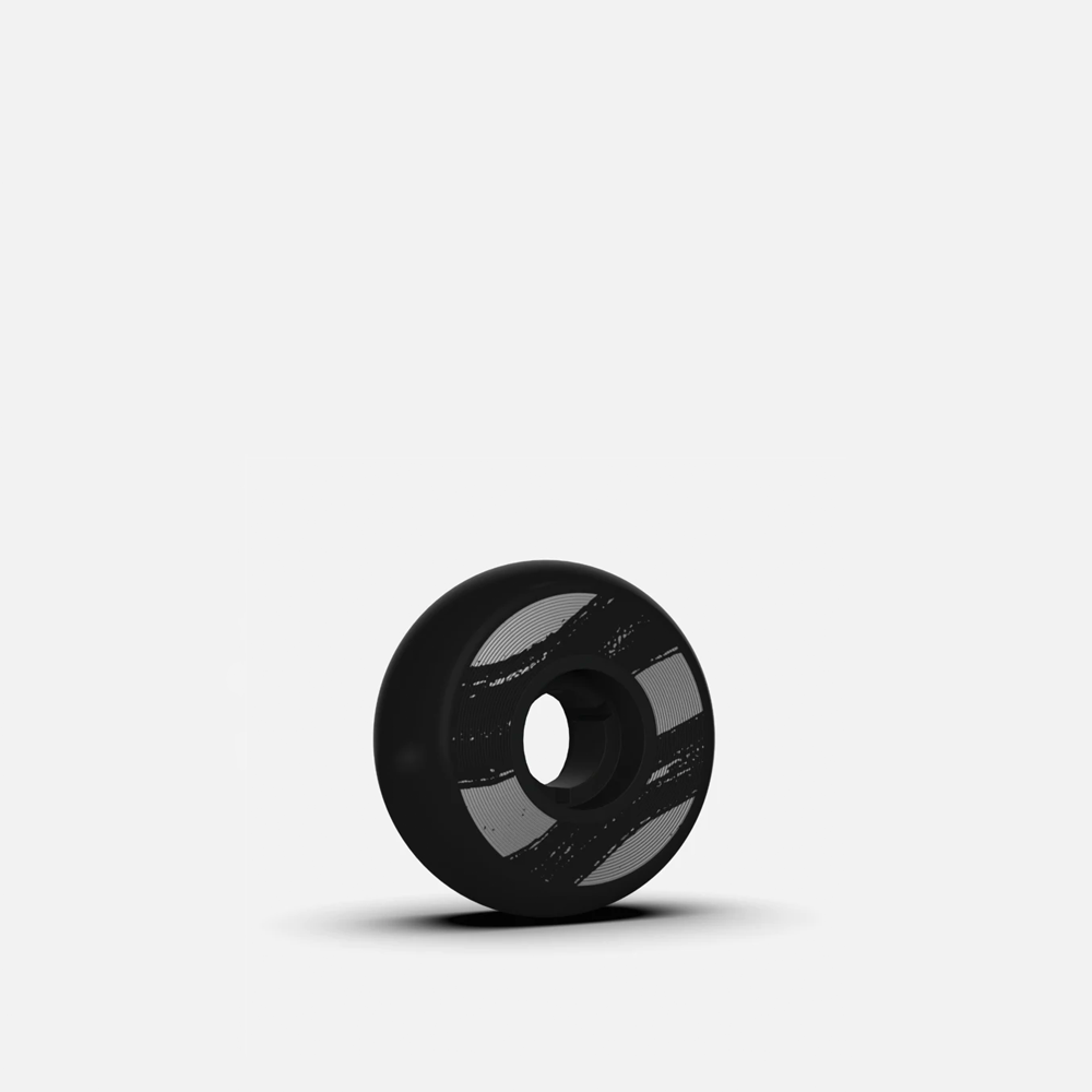 Dead 58mm/92a Skateboard Wheels - Black/Silver (4 Pack) - Perfect for Street Skating, Park Riding & Cruising