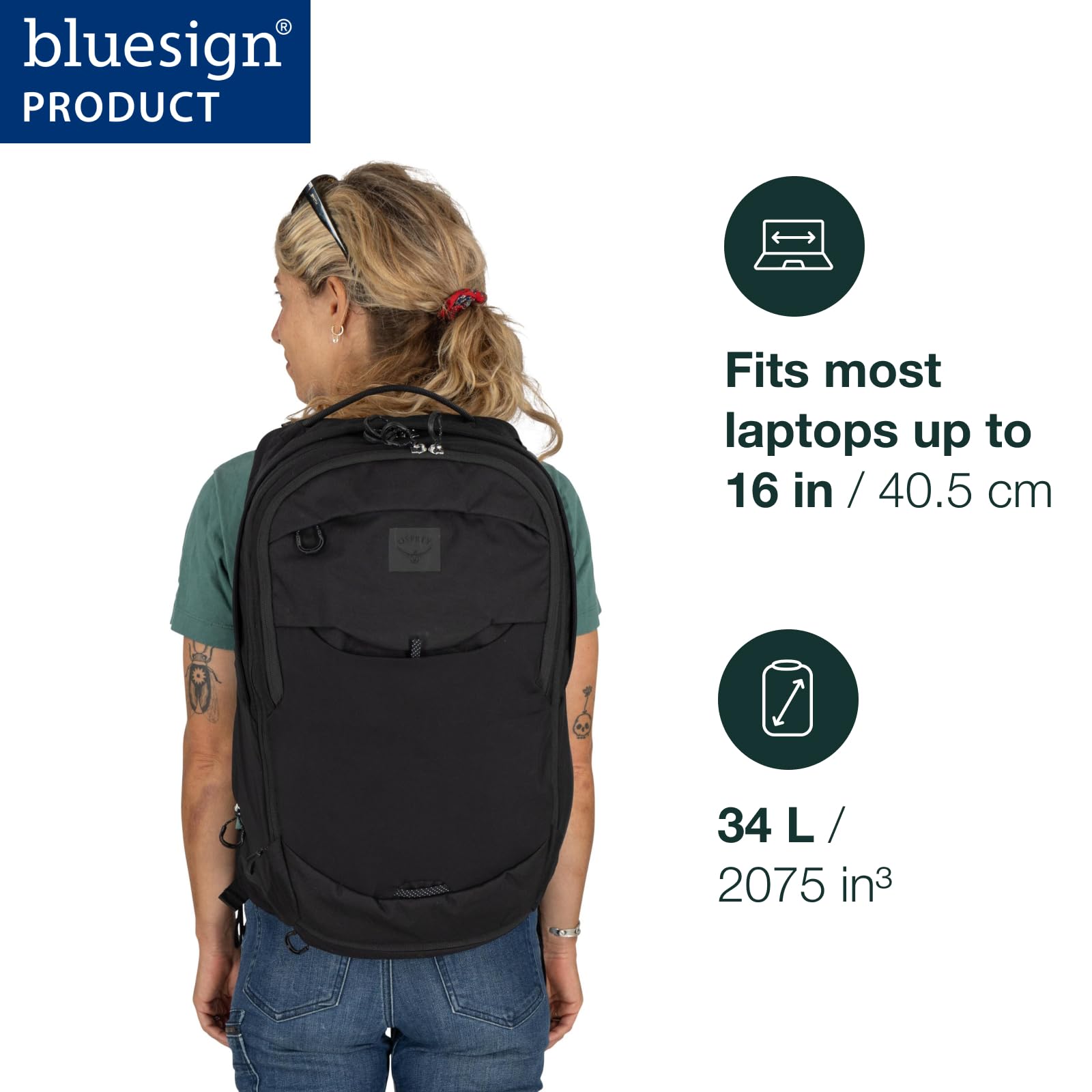 Osprey Metron 34L Airspeed Commuter Bike Backpack - Lightweight Water-Resistant Cycling Backpack for Men & Women - Perfect for Urban Commuting, Biking & Outdoor Adventures