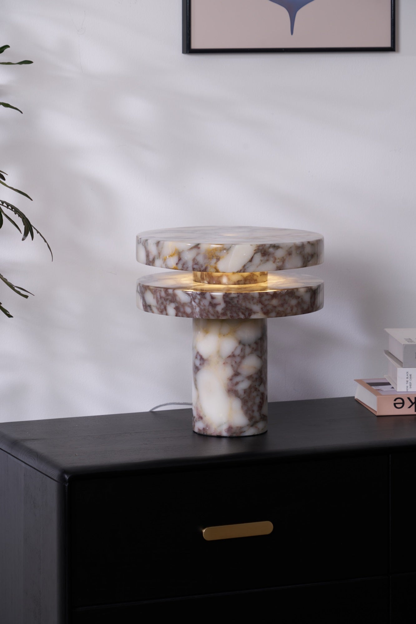 Elegant Altar Marble Table Lamp - Handcrafted Natural Stone Night Light for Bedroom, Living Room, and Meditation Spaces | Perfect for Home Decor, Yoga Studios & Spiritual Altars