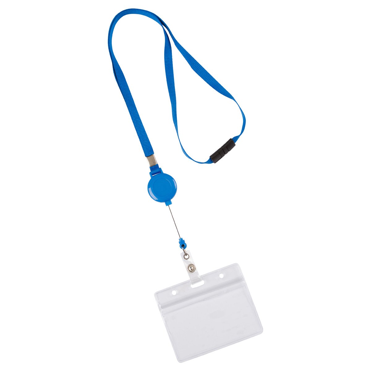 5-Pack Retractable Lanyard with Breakaway Clasp & ID Holder - for Work, Events, Conventions