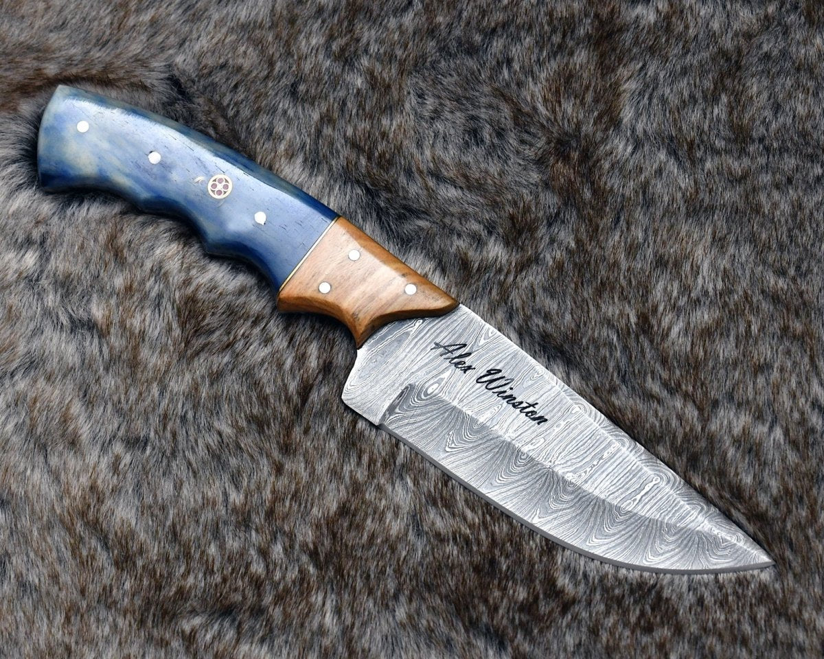 Premium Sculptor Camp Knife with Exotic Olive Wood Handle - Outdoor Survival, Bushcraft & Camping Essential Tool for Hiking, Hunting & Wilderness Adventures
