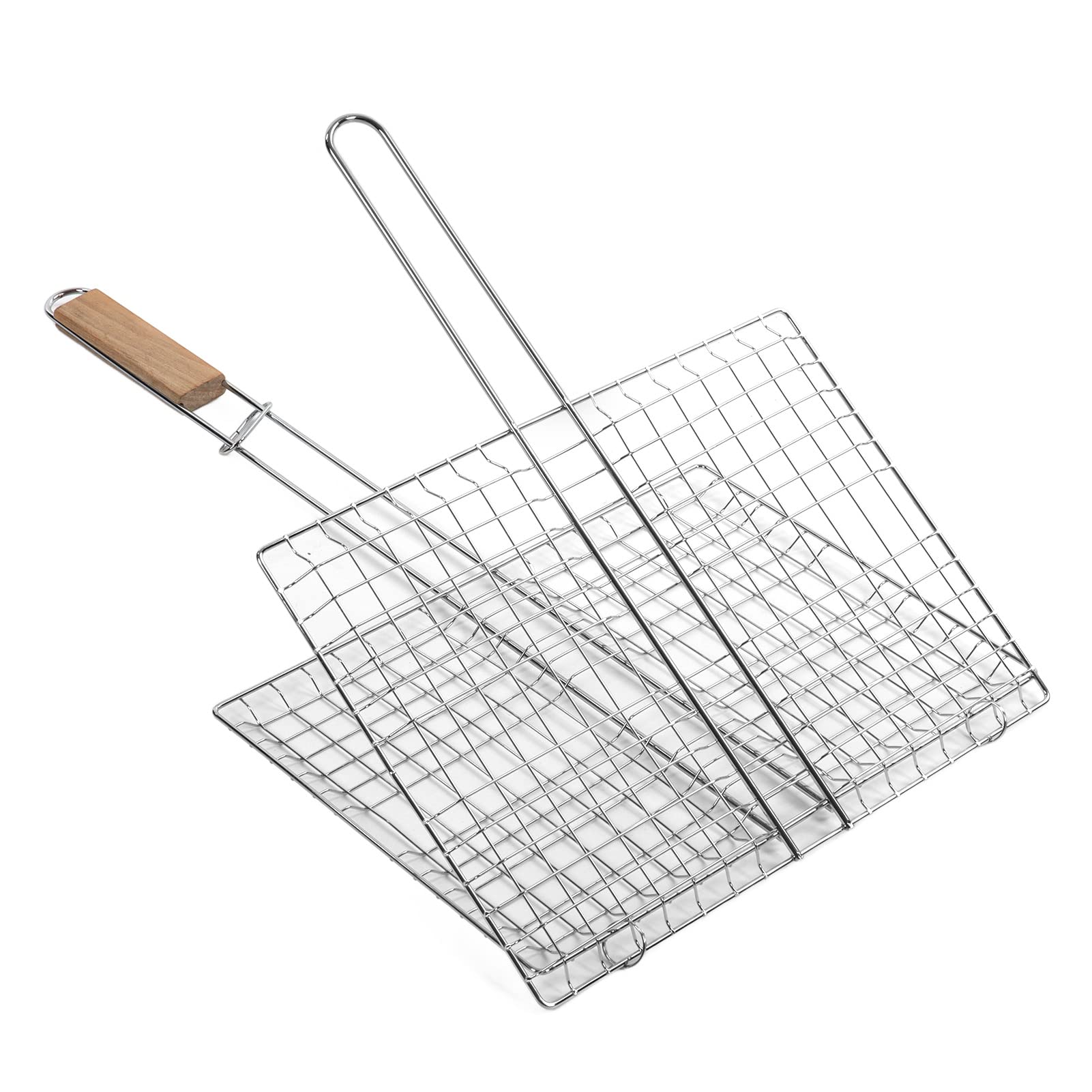 CHICIRIS Stainless Steel Grill Baskets - Rustproof BBQ Grill Basket for Fish, Vegetables & Meat - Perfect for Outdoor Cooking, Camping & Backyard BBQs