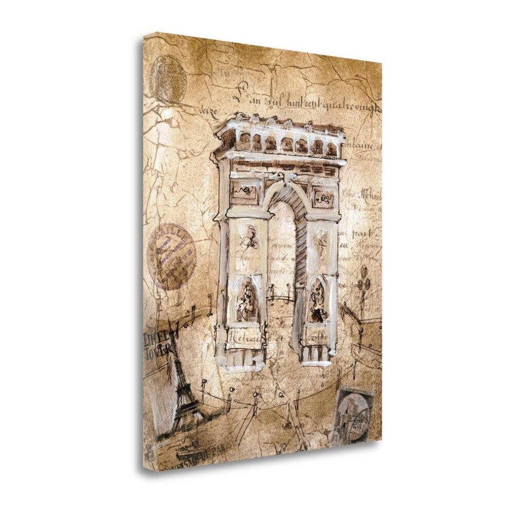 Arc De Triomphe Fine Art Giclee Print by Liz Jardine - Gallery Wrapped Canvas Wall Art Ready to Hang - Perfect for Living Room, Bedroom & Office Decor