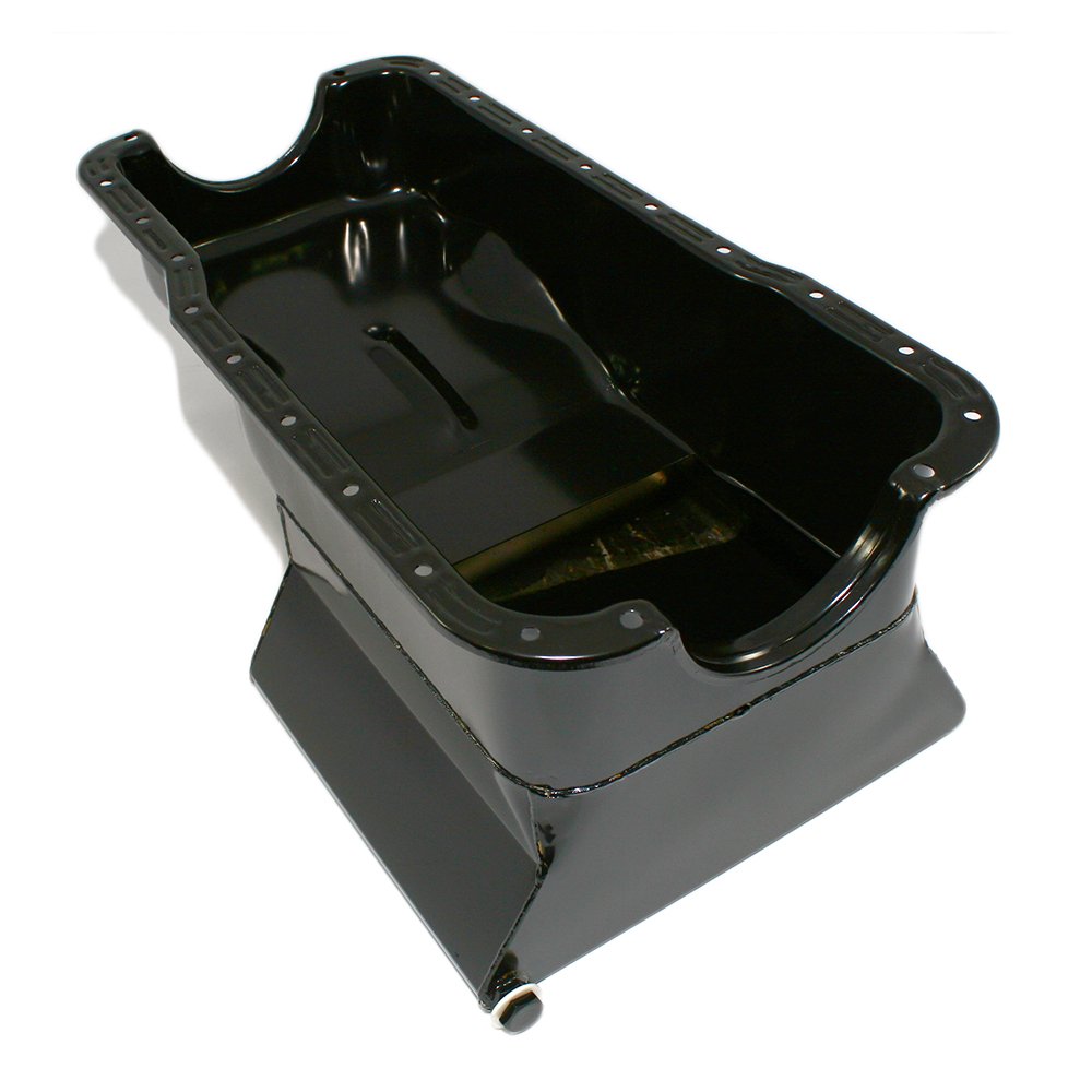 High Performance Black Drag Style 7qt Oil Pan - Compatible with Ford Small Block SBF 260 289 302 Engines (A9737P) - Perfect for Racing, Hot Rods & Engine Upgrades