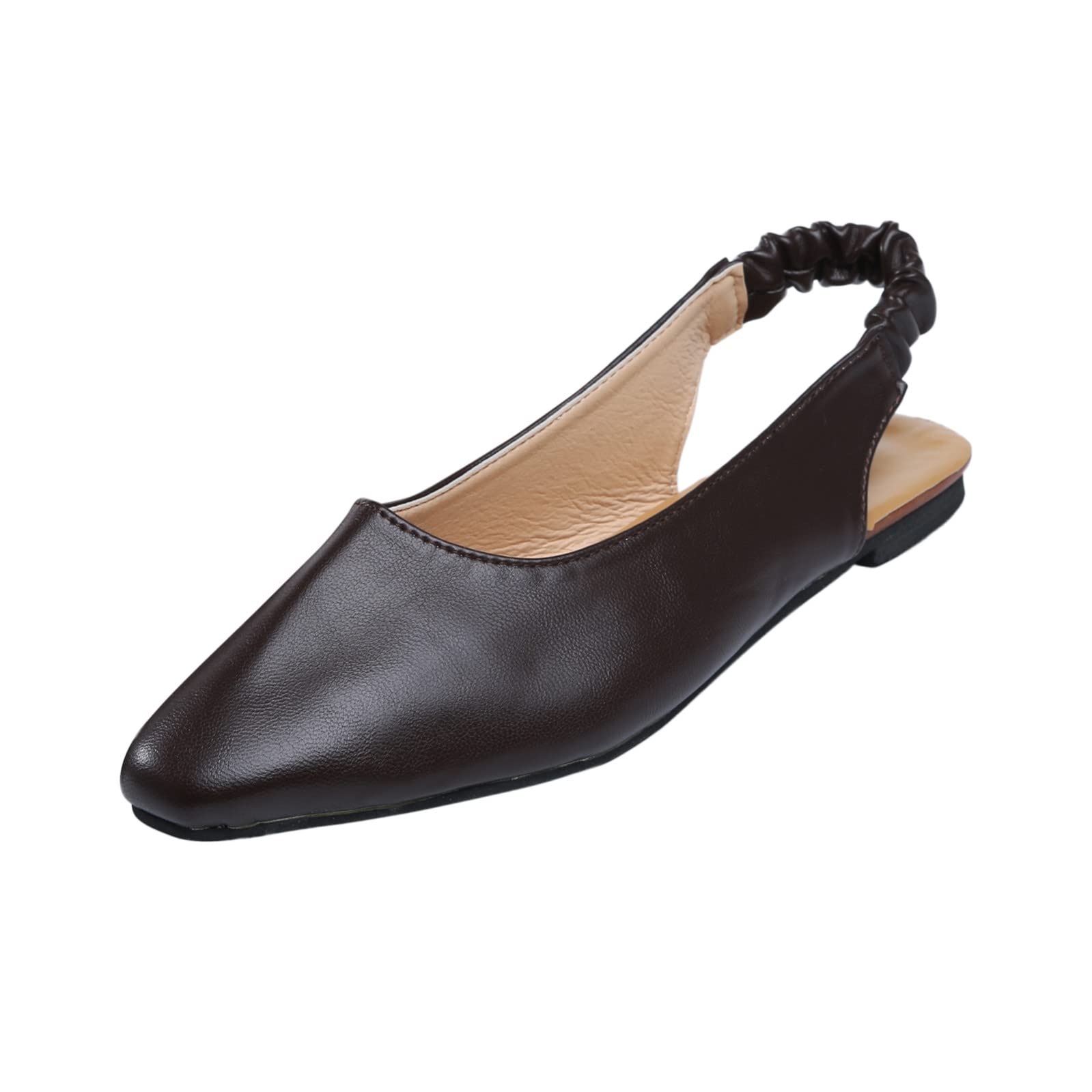 Stylish Women's Leather Dressy Flat Sandals - Comfortable Summer Flip Flops with Low Heel for Casual Outings, Beach Vacations & Everyday Wear