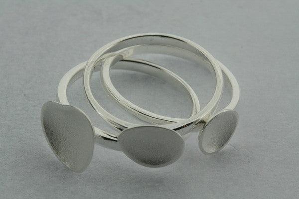 3 Stack Concave Ring - Trendy Minimalist Stackable Rings for Women - Perfect for Layering, Everyday Wear & Special Occasions