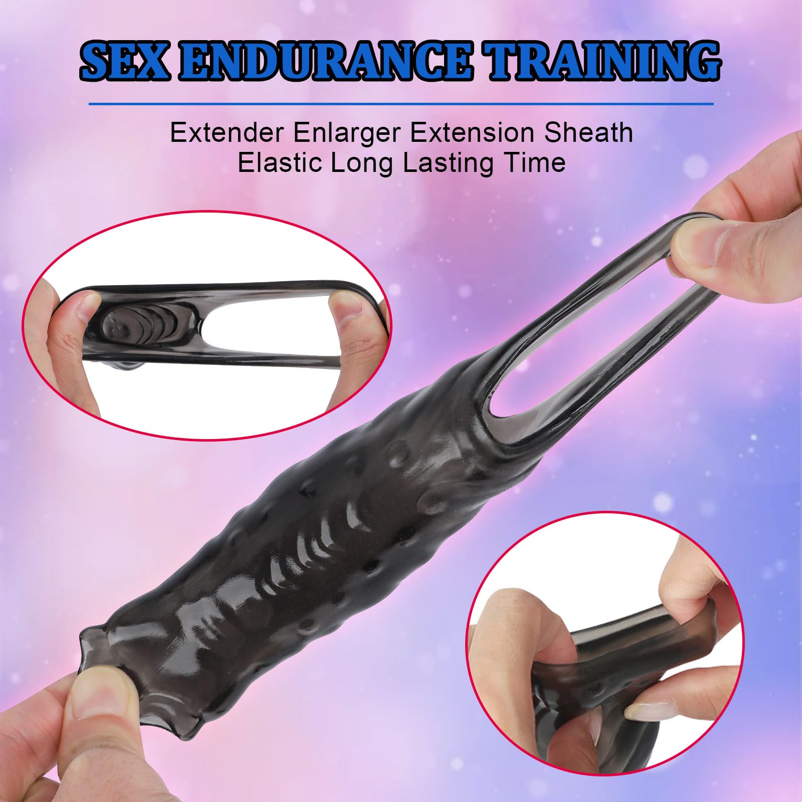 Realistic Penis Sleeve for Men - Ultra Soft Silicone Cock Extender & Enhancer | Couples Sex Toy for Enhanced Pleasure & Intimacy | Perfect for Spicing Up Your Love Life & Bedroom Fun