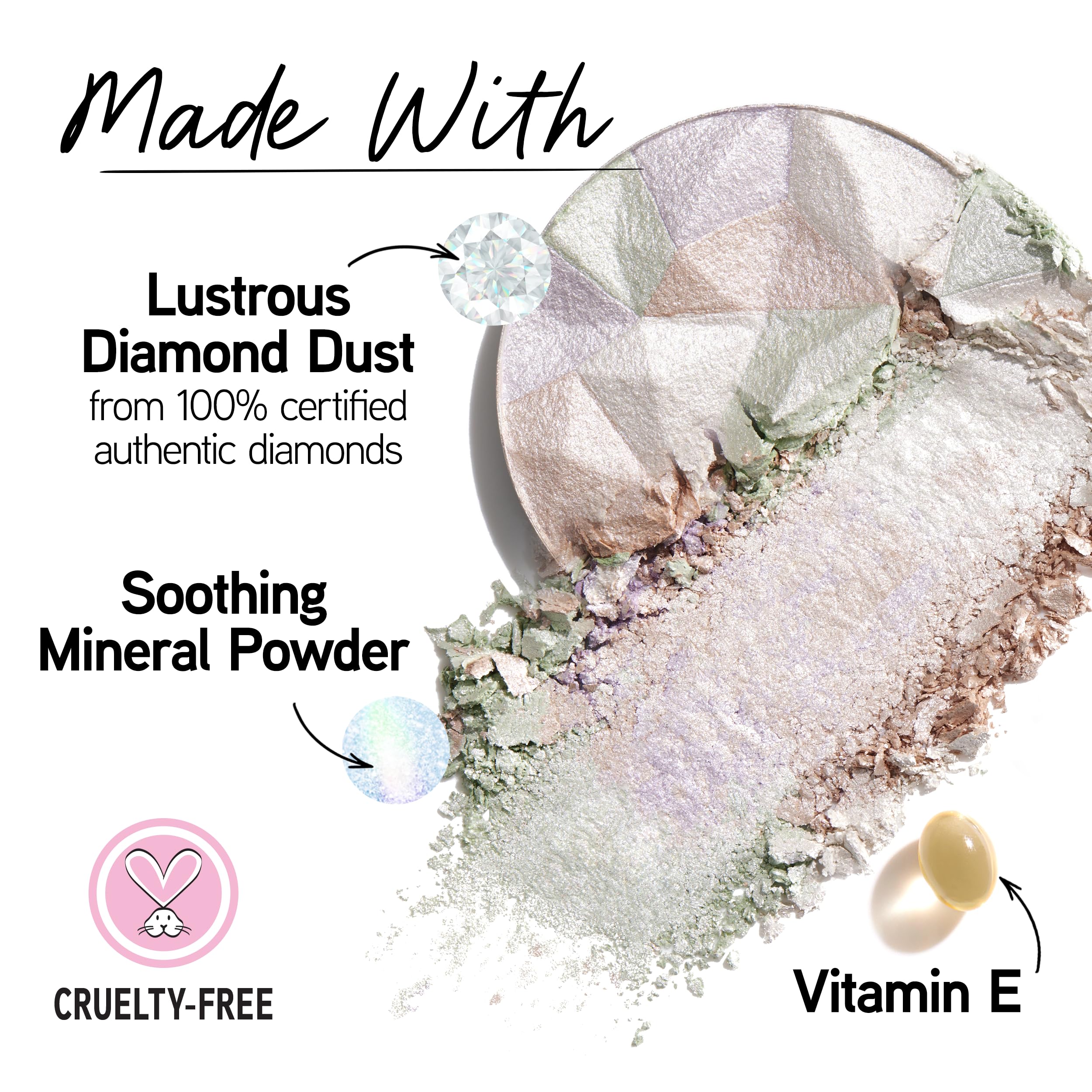 Physicians Formula Mineral Wear Diamond Dust Talc-Free Powder & Serum Hybrid - Radiant Soft-Focus Finish with Vitamin E & Diamond Dust | Cruelty-Free, Vegan Luminous Corrector | Perfect for Daily Wear & Special Occasion Makeup