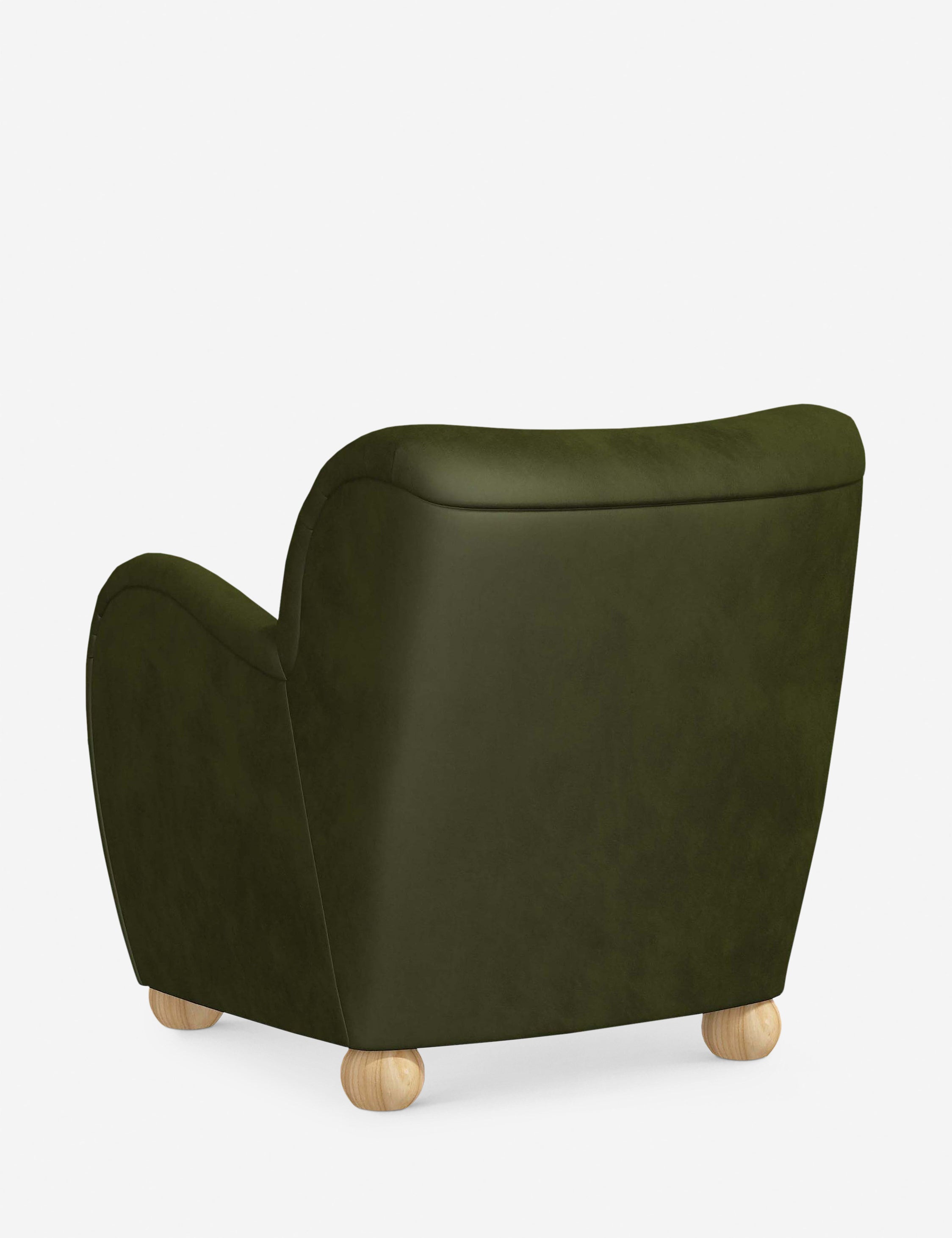 Modern Baird Accent Chair - Mid-Century Inspired Upholstered Armchair with Wooden Legs for Living Room, Bedroom or Office - Perfect for Reading Nook, Lounge Area & Home Decor