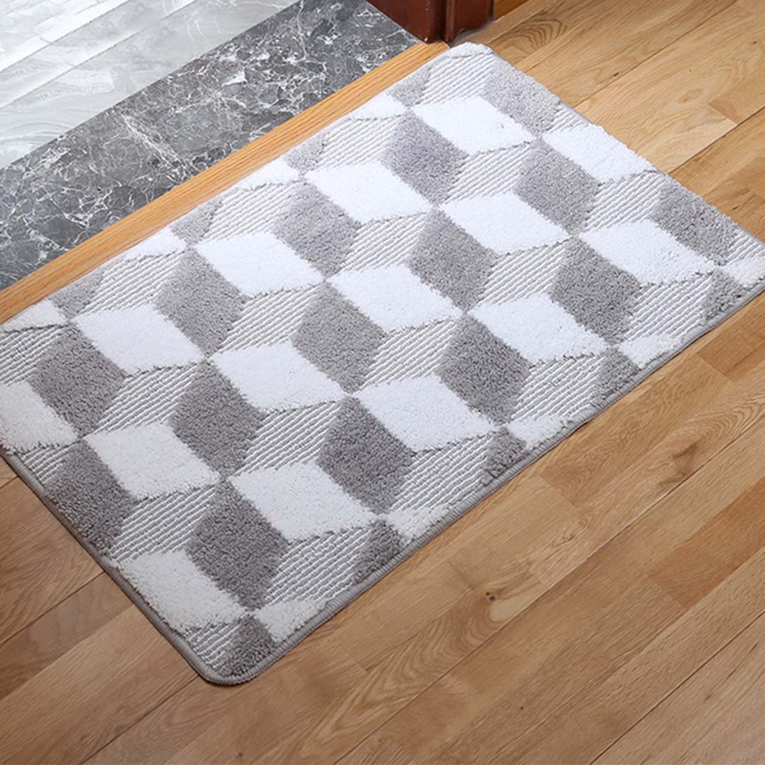 Libaoge 3D Cube Design Doormat - Non-Slip Welcome Mat for Indoor/Outdoor Use, Entrance Floor Mat & Bath Mat - Perfect for Home, Office, and Patio Decor