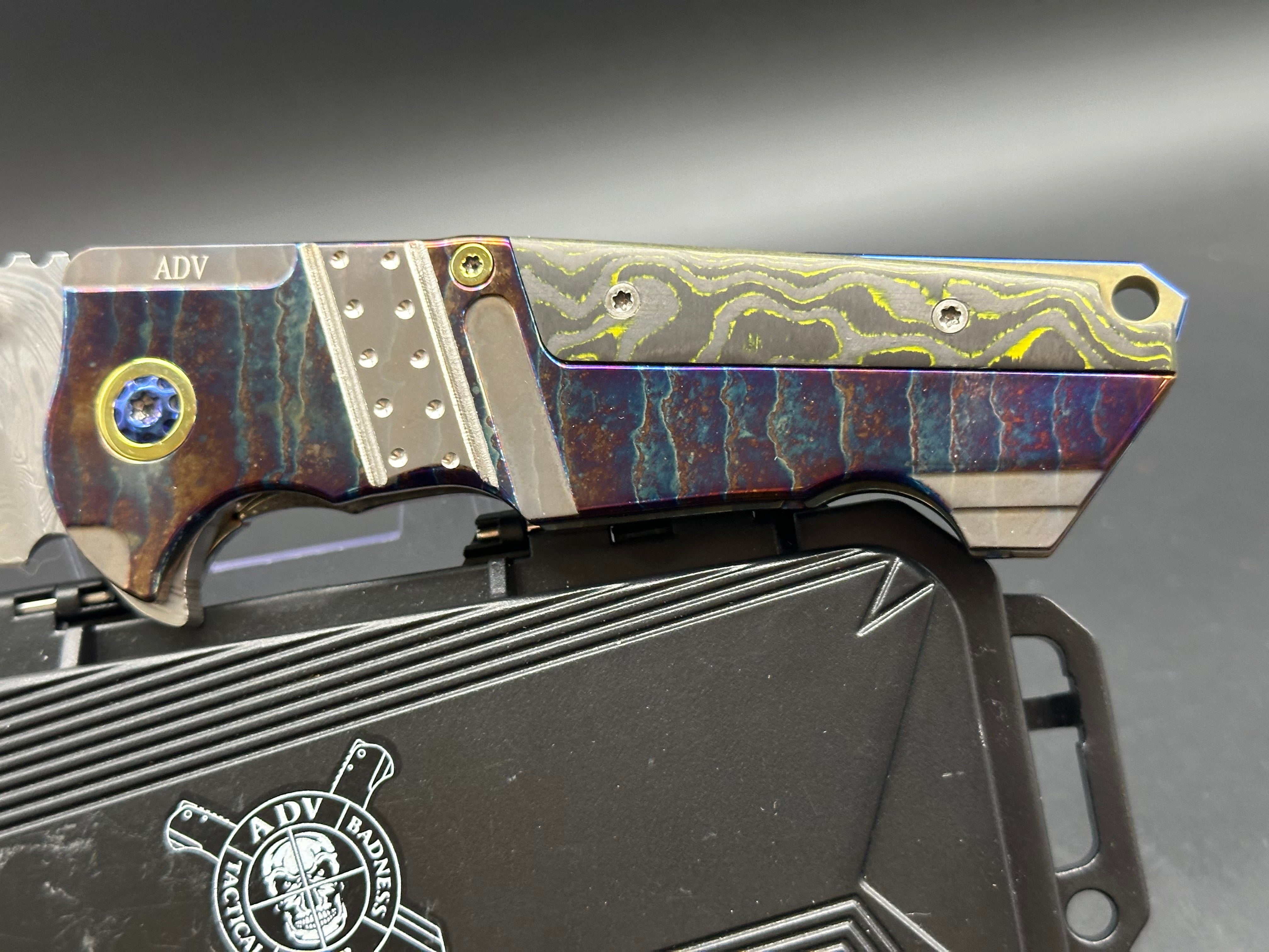 Andre De Villiers Custom Invader Knife - High-Quality Handmade Tactical Folding Knife for Outdoor, Survival, and EDC Use