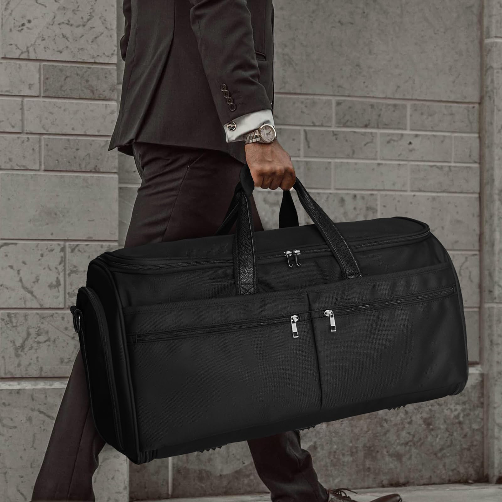 Convertible Garment Duffle Bag with Detachable Suit Bag - Travel & Business Carry-On Luggage for Men | Perfect for Air Travel, Business Trips & Weekend Getaways