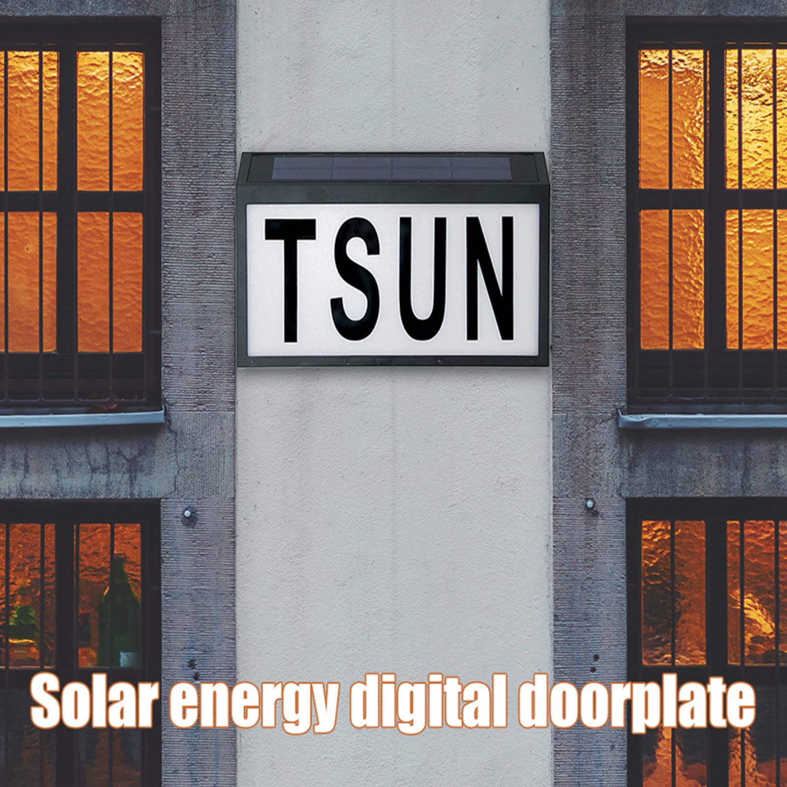 Solar Powered LED House Number Plaque - Illuminated Address Sign for Wall Mounting, Outdoor Garden & Street Lighting (Set of 3) - Perfect for Nighttime Visibility and Home Security