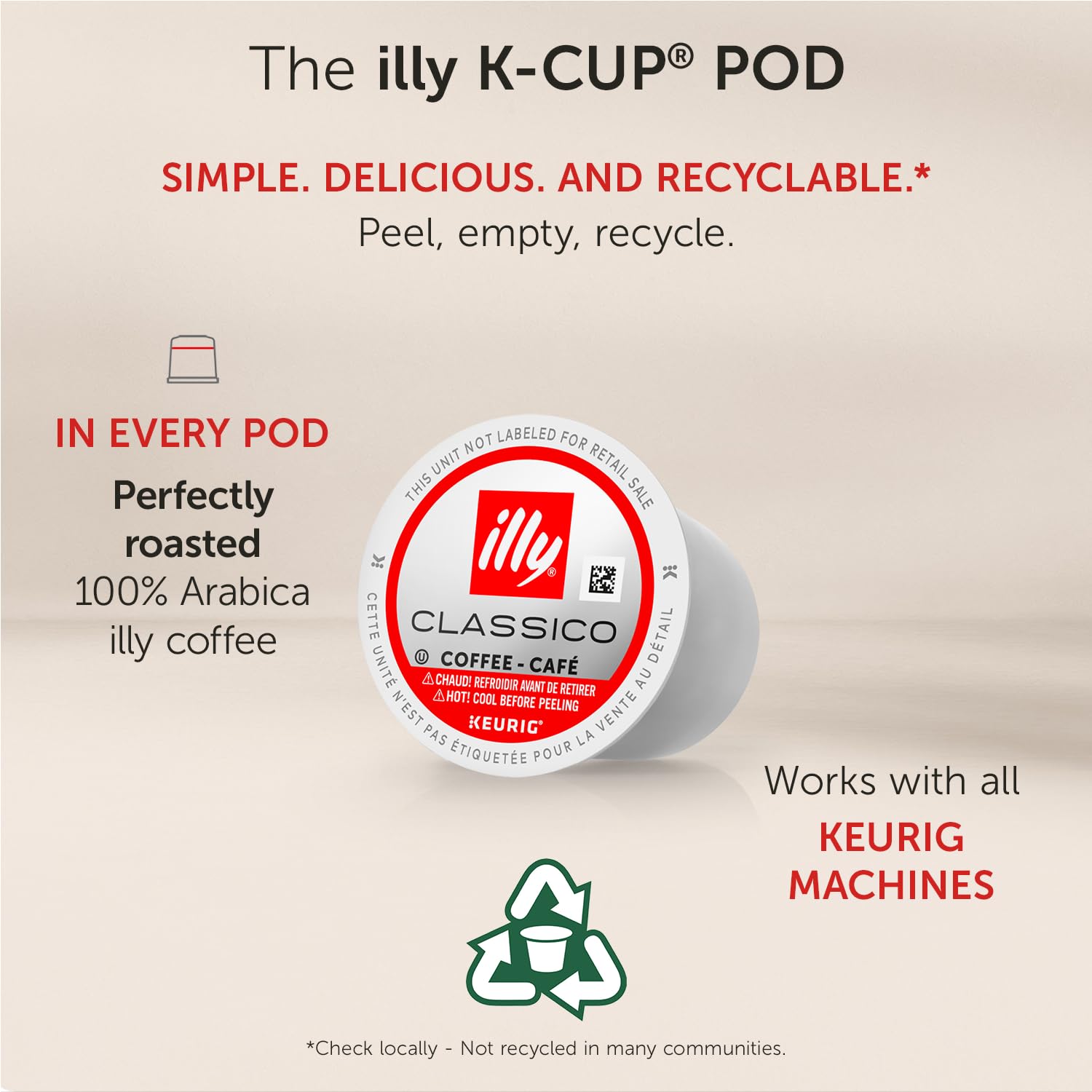 Illy Coffee K Cups for Keurig - Classico Roast Coffee Pods with Caramel, Orange Blossom & Jasmine Flavors | Mild, Balanced & Preservative-Free | 20 Count | Perfect for Office, Home & Breakfast Brewing