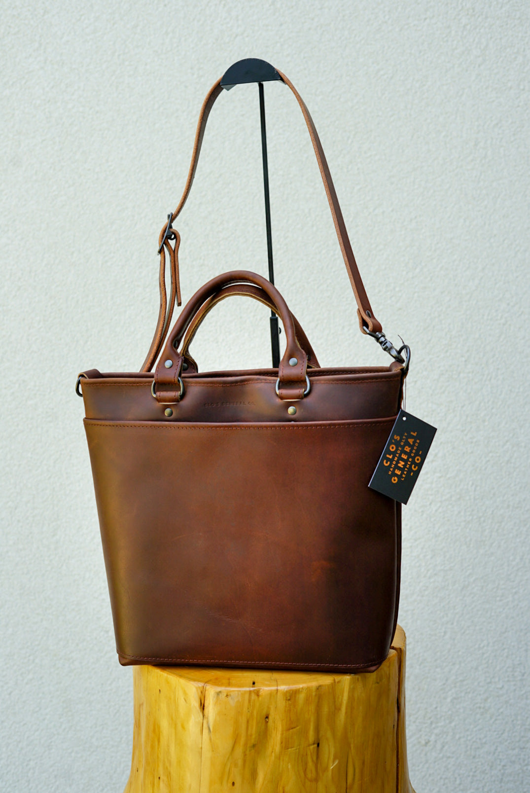 Premium Leather Handbag for Women - Dark Amber Harness - Stylish Crossbody Purse for Work, Travel & Everyday Use