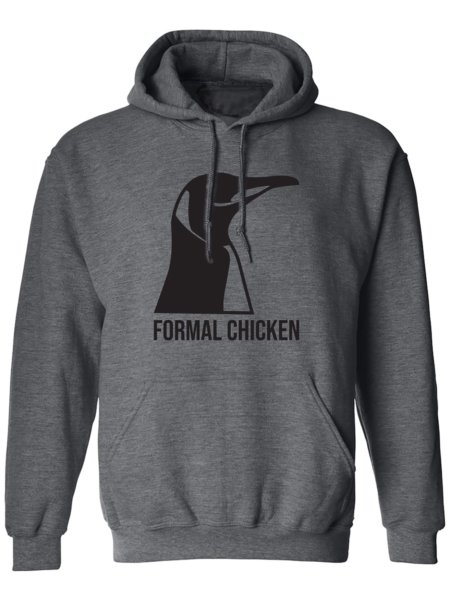 Zerogravitee Formal Chicken Print Hooded Sweatshirt for Adults - Casual Wear, Funny Outfit for Parties & Everyday Comfort
