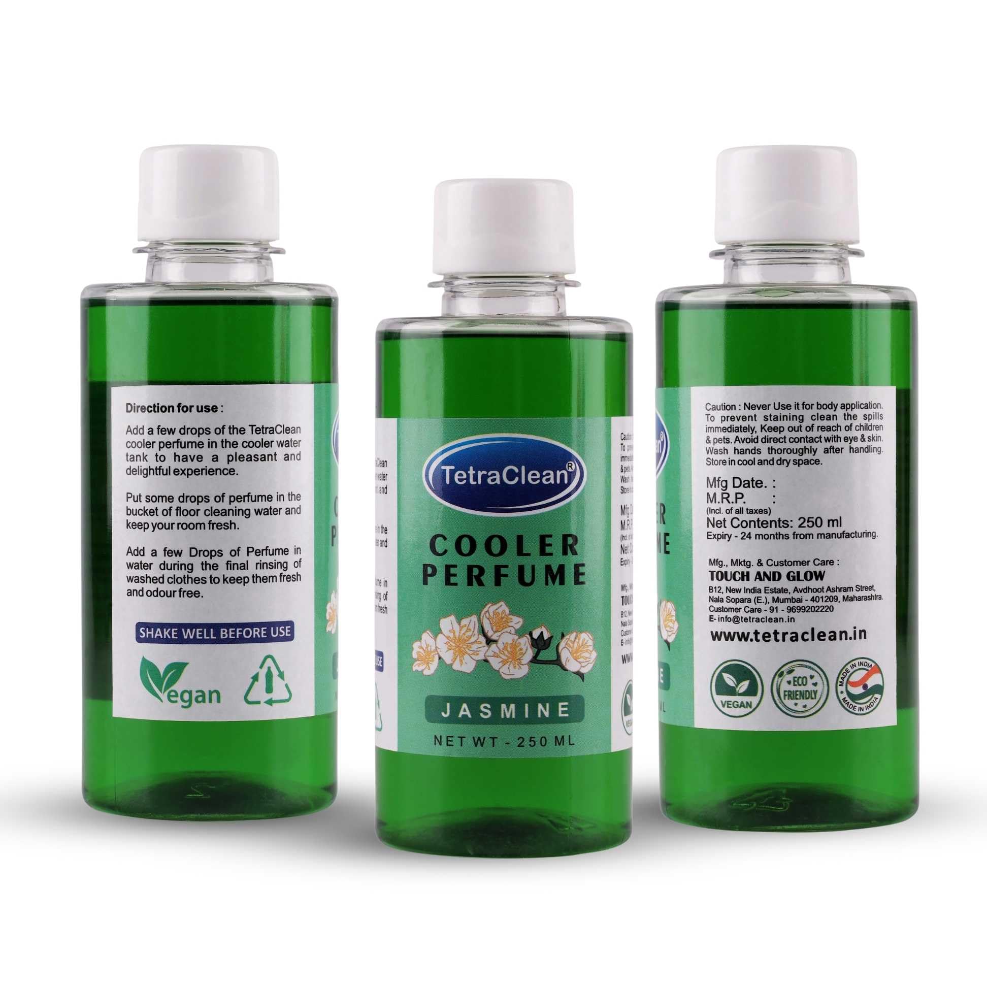Tetraclean Cooler Perfume & Aroma Diffuser Oil - Long Lasting Jasmine Fragrance for Coolers | Multipurpose Scented Oil for Home, Office, and Commercial Use | Perfect for Air Freshening, Relaxation, and Creating a Pleasant Atmosphere