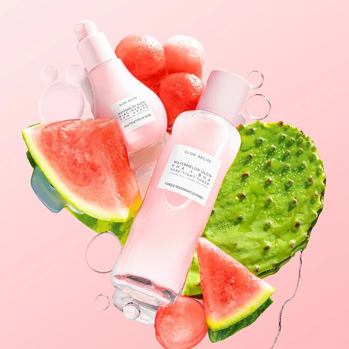 Watermelon Glow PHA + BHA Pore Minimizing Facial Toner | Glow Recipe | Hydrating & Brightening for Oily & Combination Skin | Daily Skincare Routine