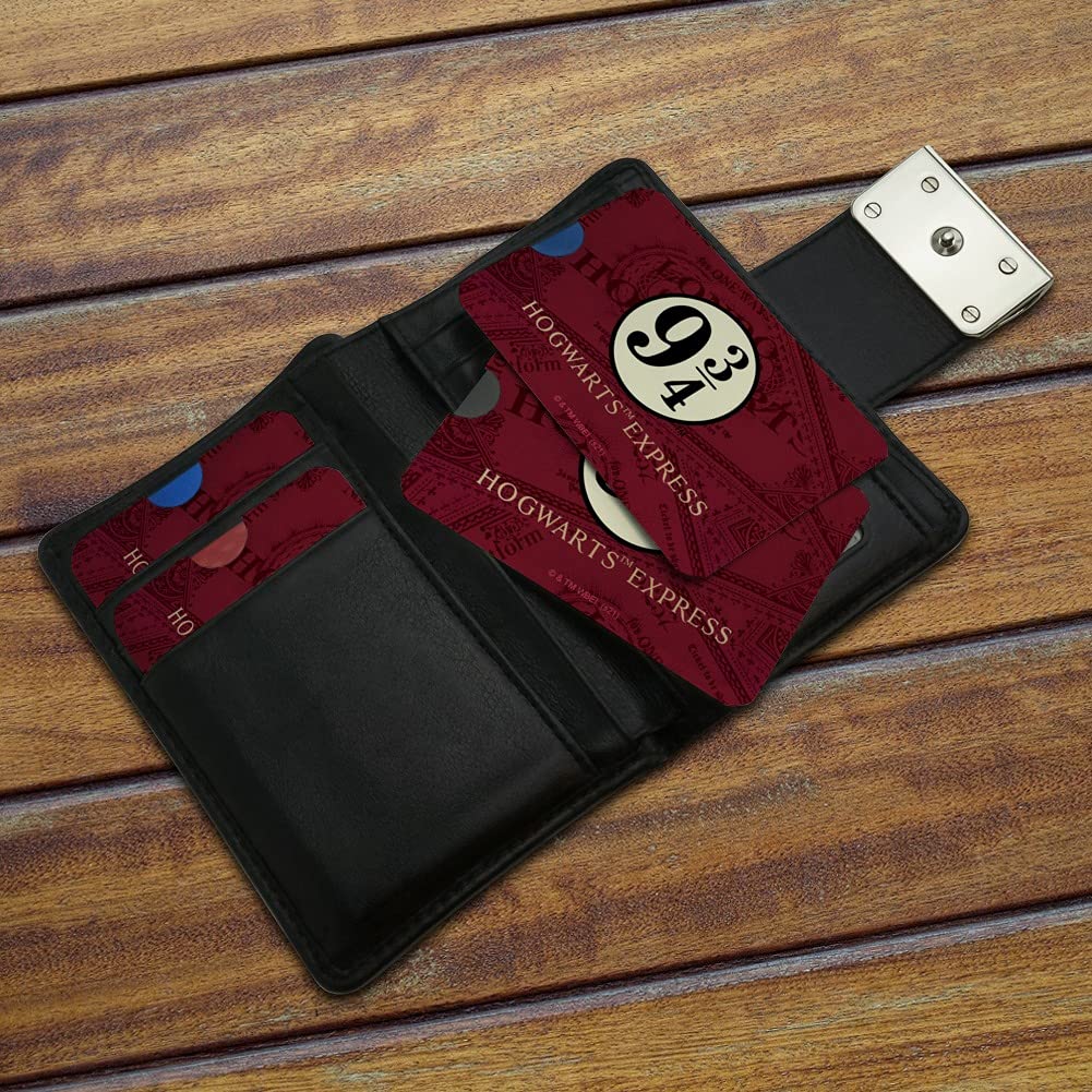 Harry Potter Hogwarts Express RFID Blocking Credit Card Holder Set of 4 - Protect Your Cards from Skimming - Perfect for Travel, Shopping & Daily Use