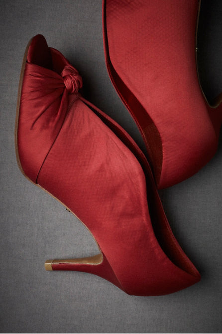 Red Knotted Peep Toe Sandals for Women - Stylish Summer Shoes for Beach, Party & Casual Outings