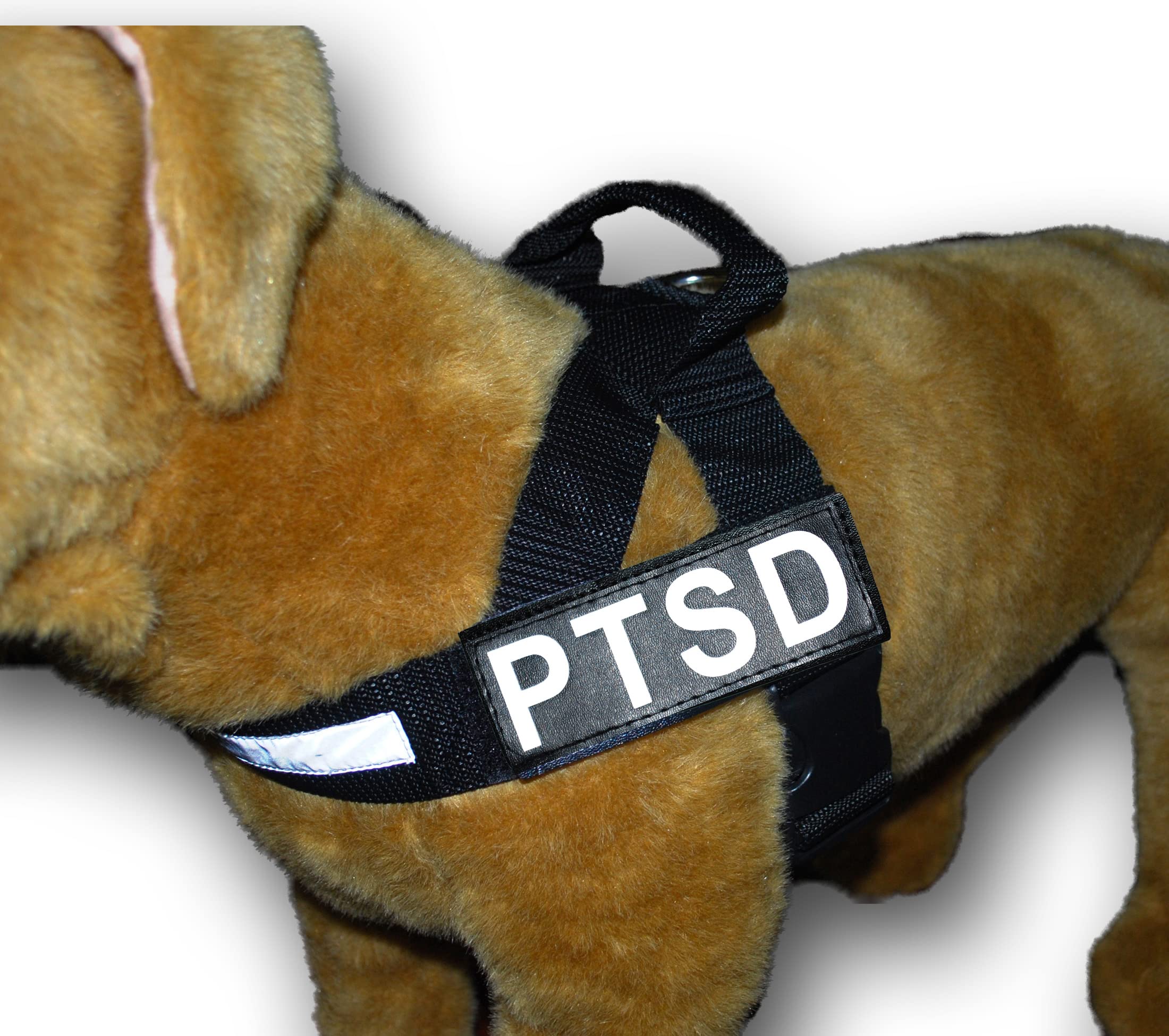 Doggie Stylz No-Pull Service Dog Harness - Nylon Vest for Guide & PTSD Assistance Dogs with 2 Reflective Removable Patches (Measure Your Dog Before Ordering) - Perfect for Training, Outdoor Walks & Public Access