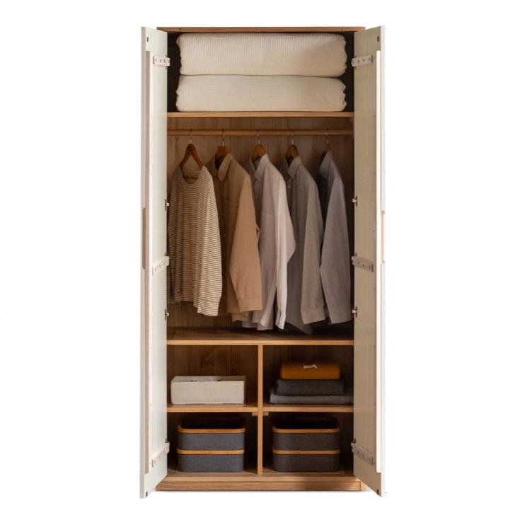 35.4x22.4x78.7 inch / 90x57x200 cm / natural wood color / two-door wardrobe D