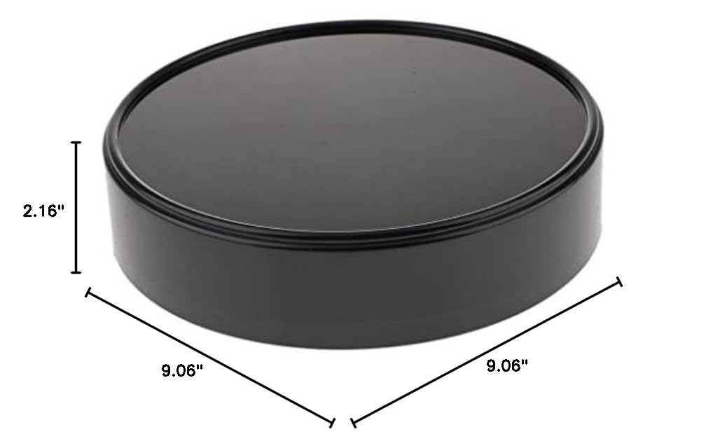 Black Plastic Round Ikebana Suiban Vase - 23cm Bonsai Flower Pot Container for Japanese Floral Arrangement, Zen Decor & Table Centerpiece