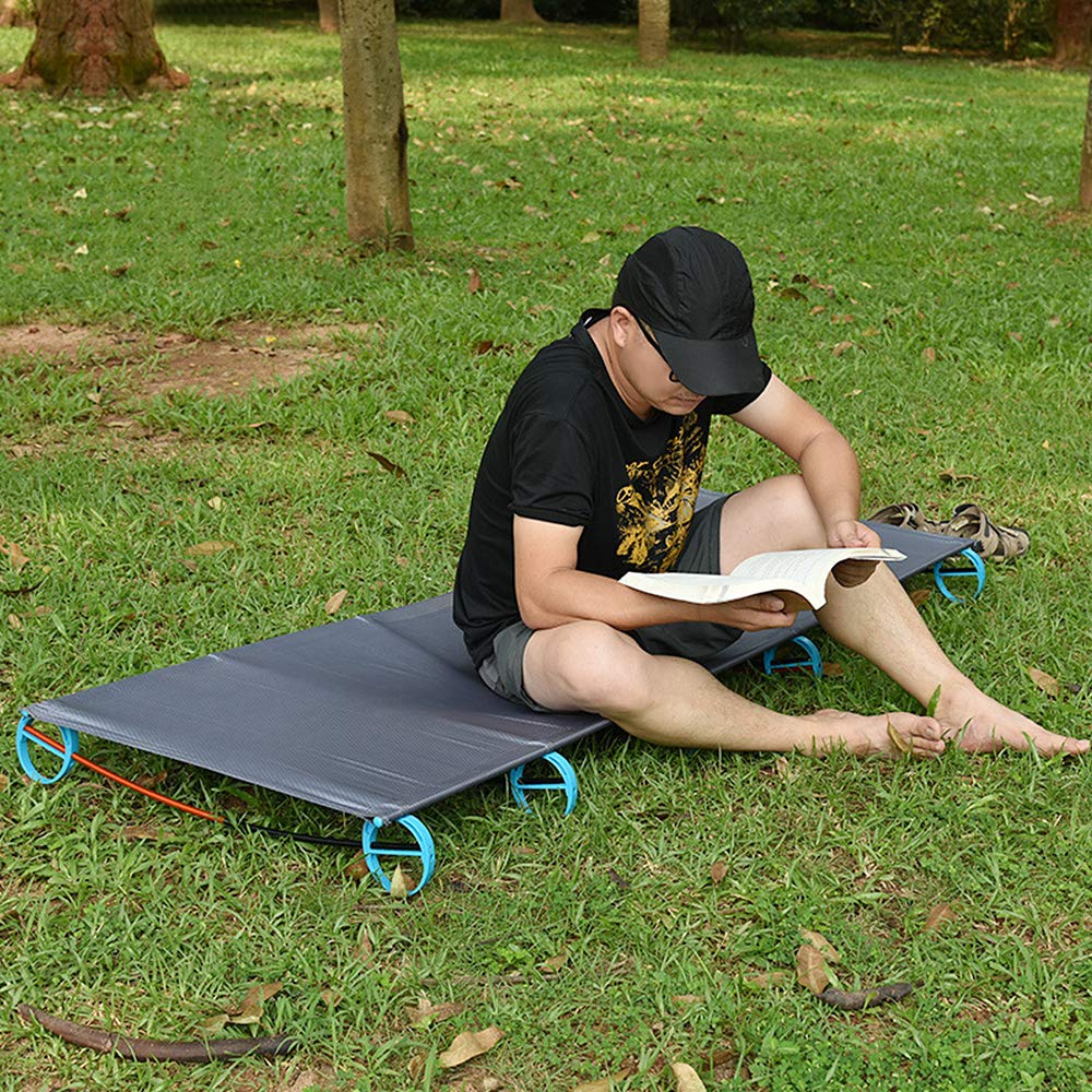 Lixada Ultralight Folding Camping Cot - Portable Aluminum Alloy Travel Bed for Outdoor Adventures, Hiking, Backpacking & Mountaineering - Compact Tent Cot for Camping Trips & Emergency Preparedness