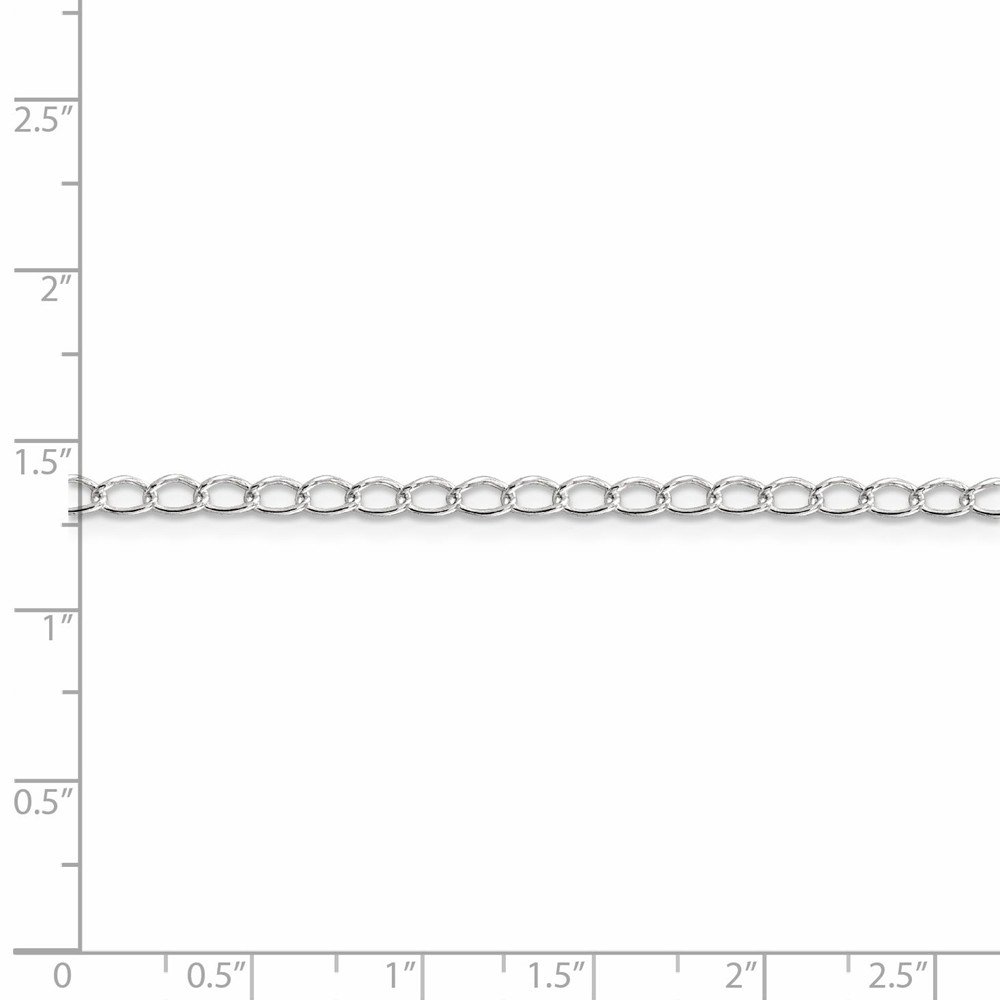 Sterling Silver 3mm Half Round Wire Curb Chain Bracelet Necklace - Perfect for Everyday Wear, Layering & Gift Giving