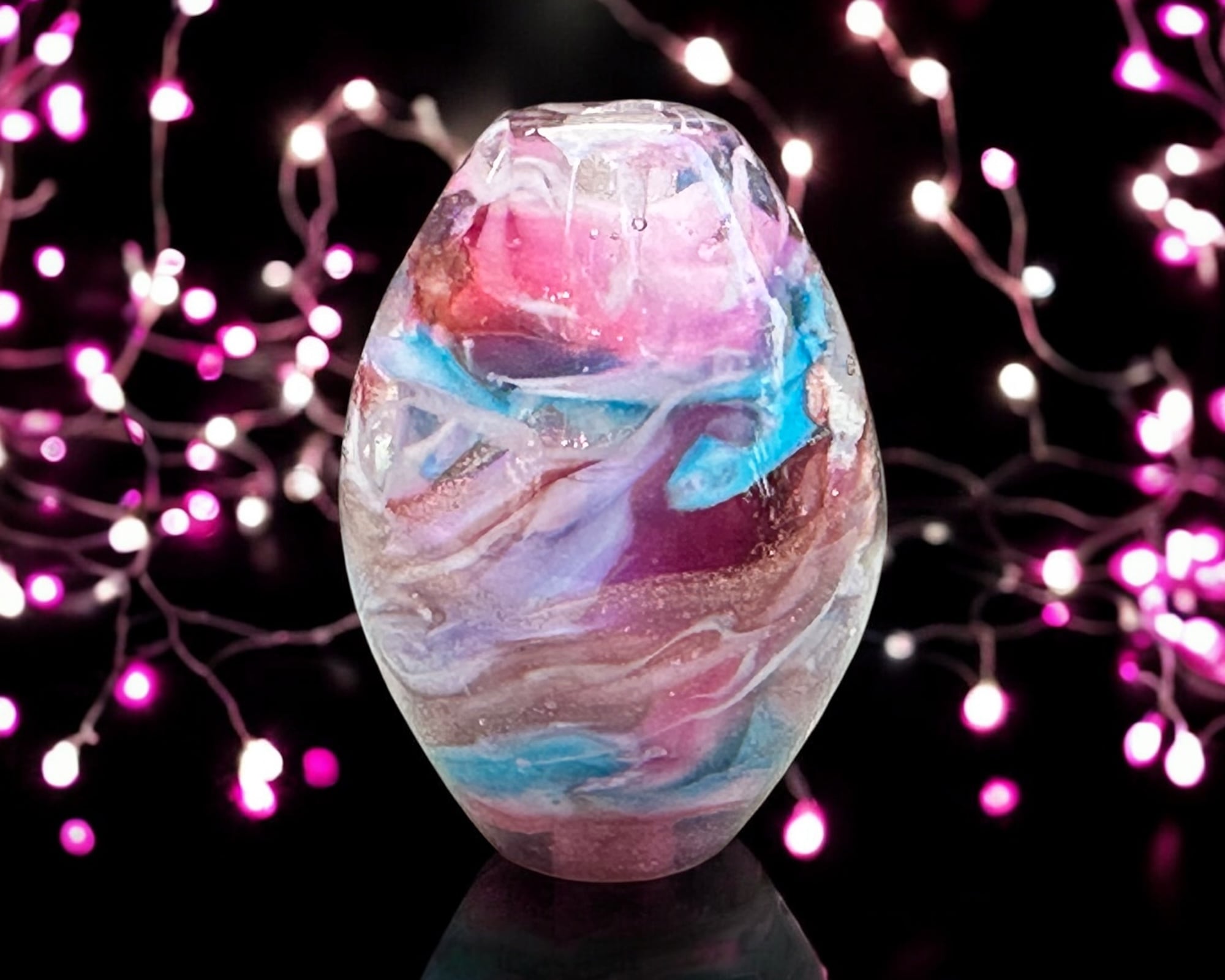 Handmade Lampwork Glass Focal Bead for Jewelry Making - Painter's Sky Design - Perfect for Necklaces, Bracelets, and DIY Craft Projects